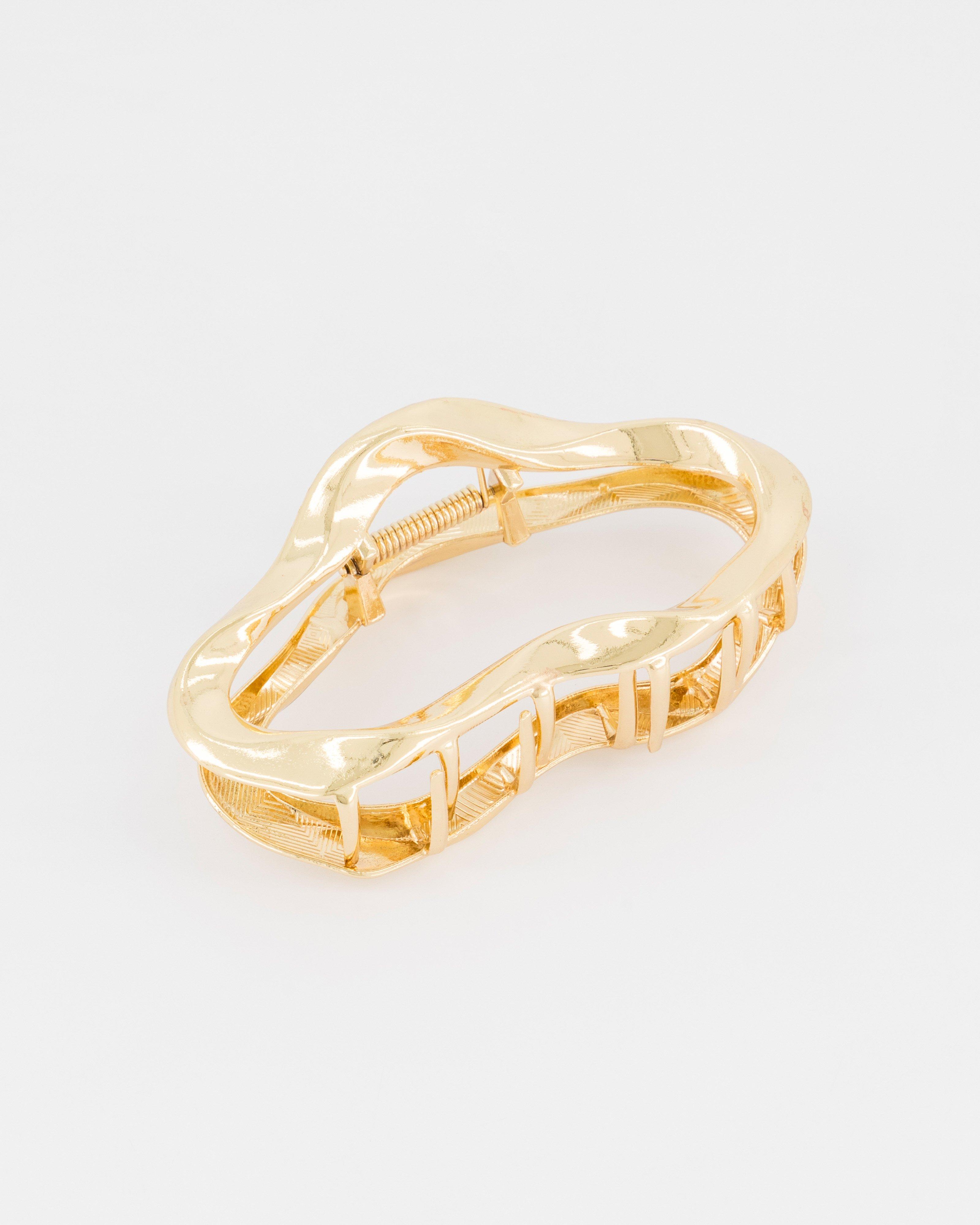 Abstract Hair Claw -  Gold