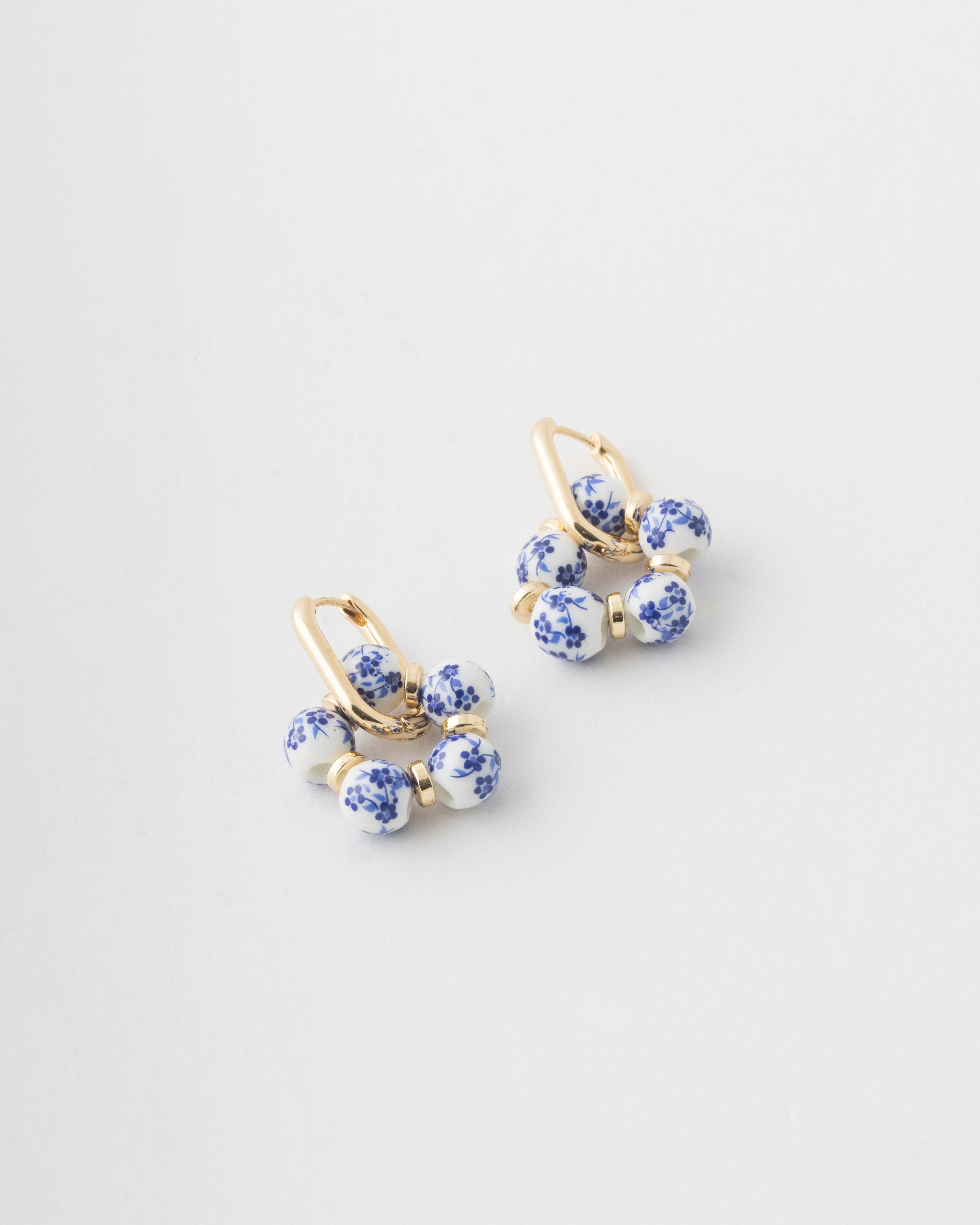 Ceramic Earring -  Blue