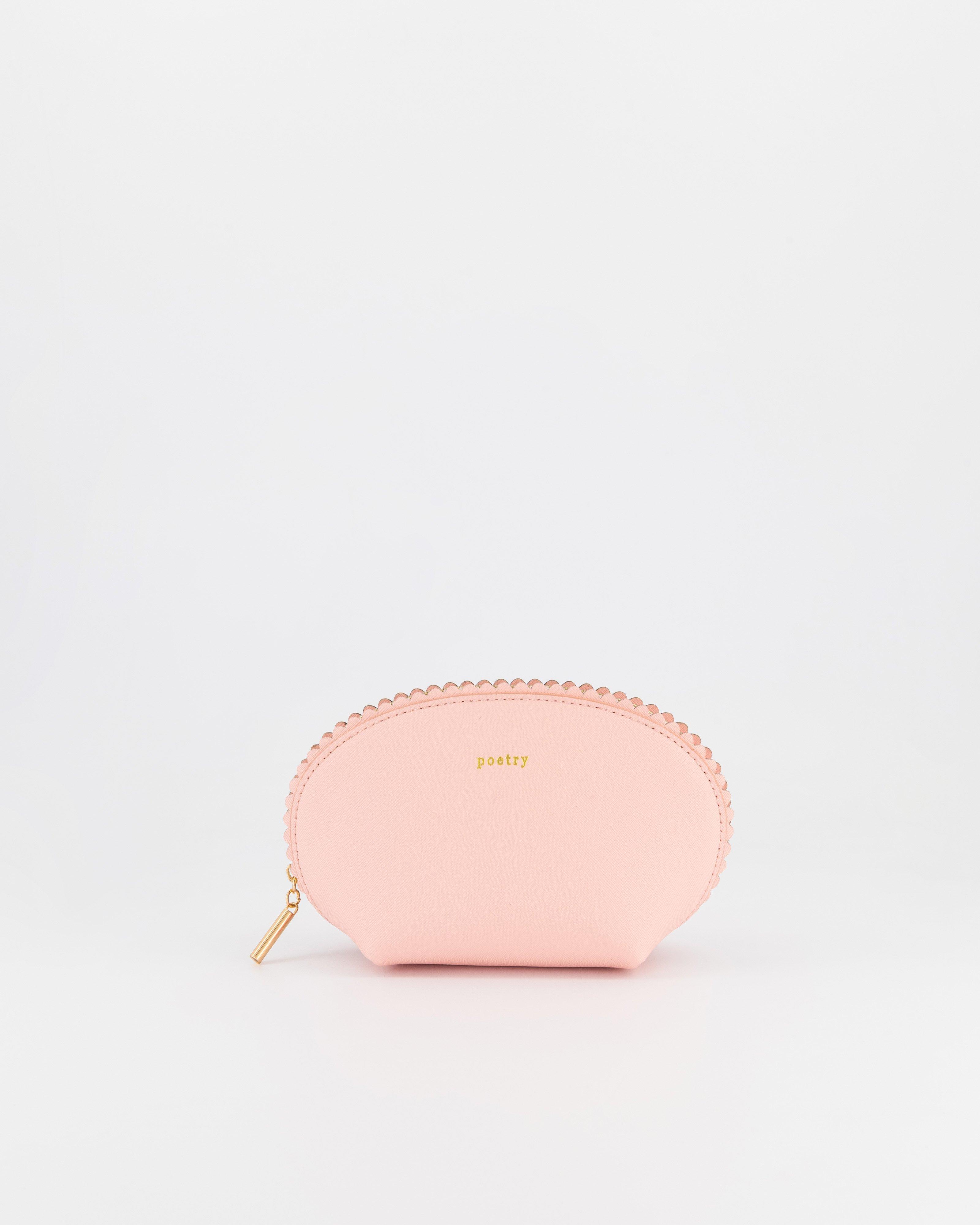 Sharlene Large Scalloped Pouch -  Pink