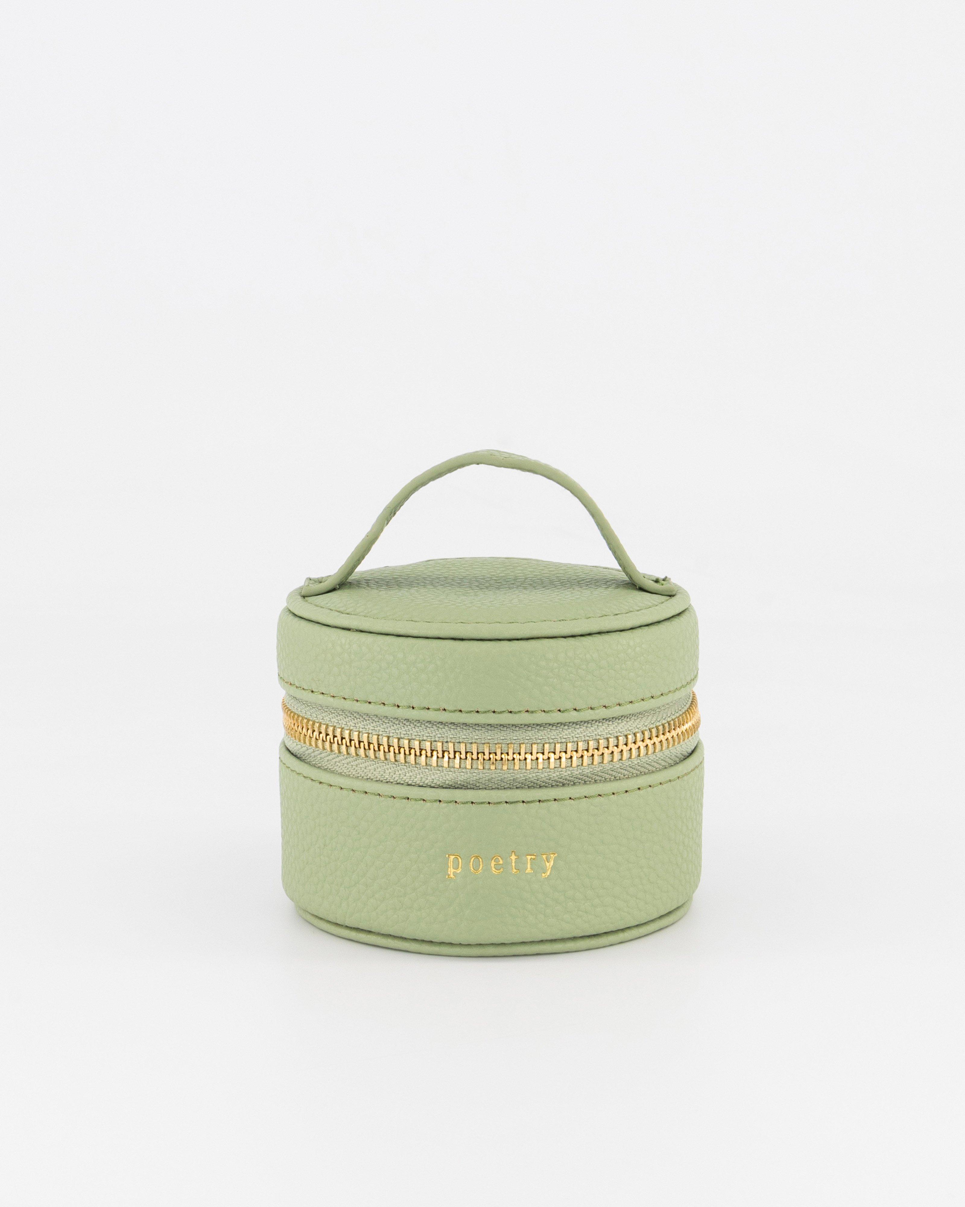 Lani Mini Round Jewellery Box -  Green