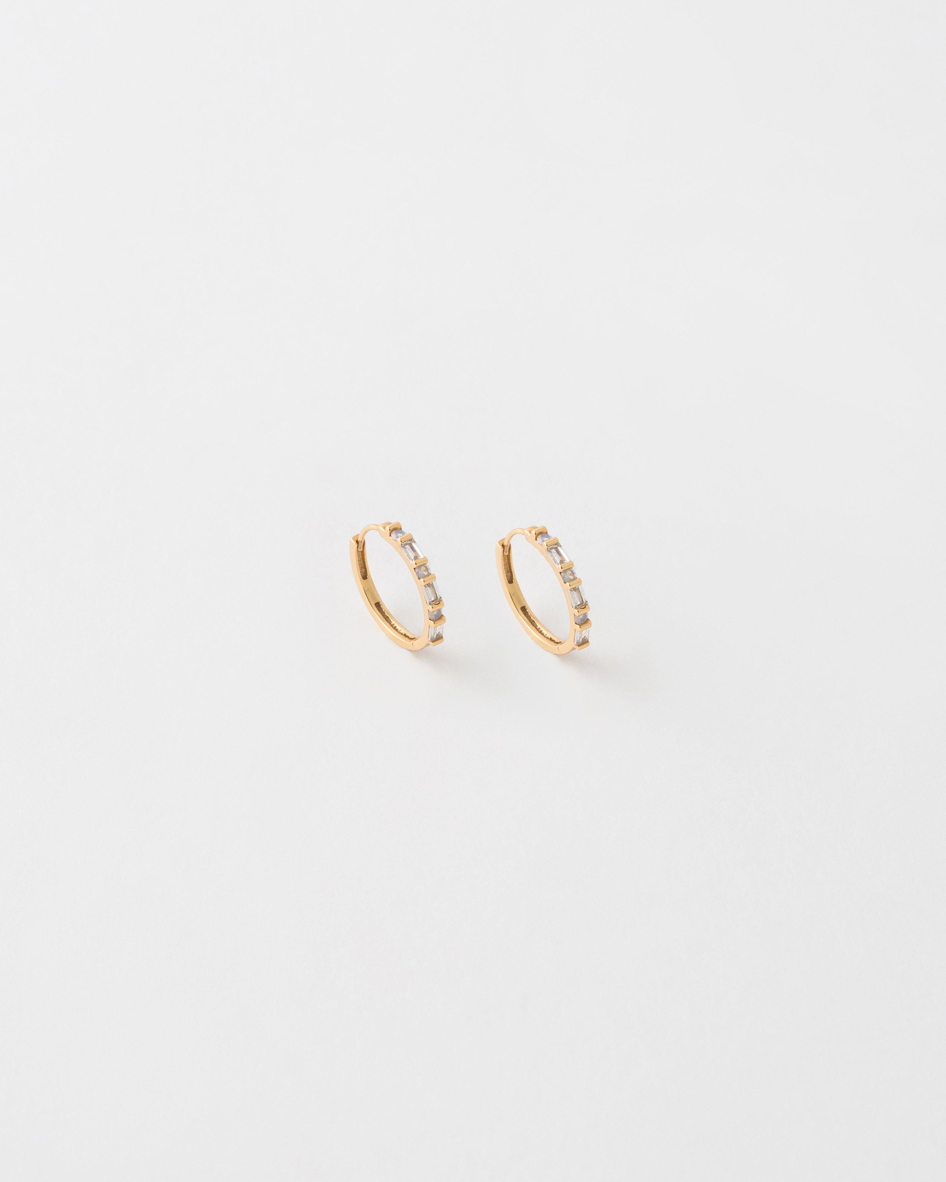 Sterling Silver Cubic Zirconia & Opal Stone Hoop Earrings -  Camo