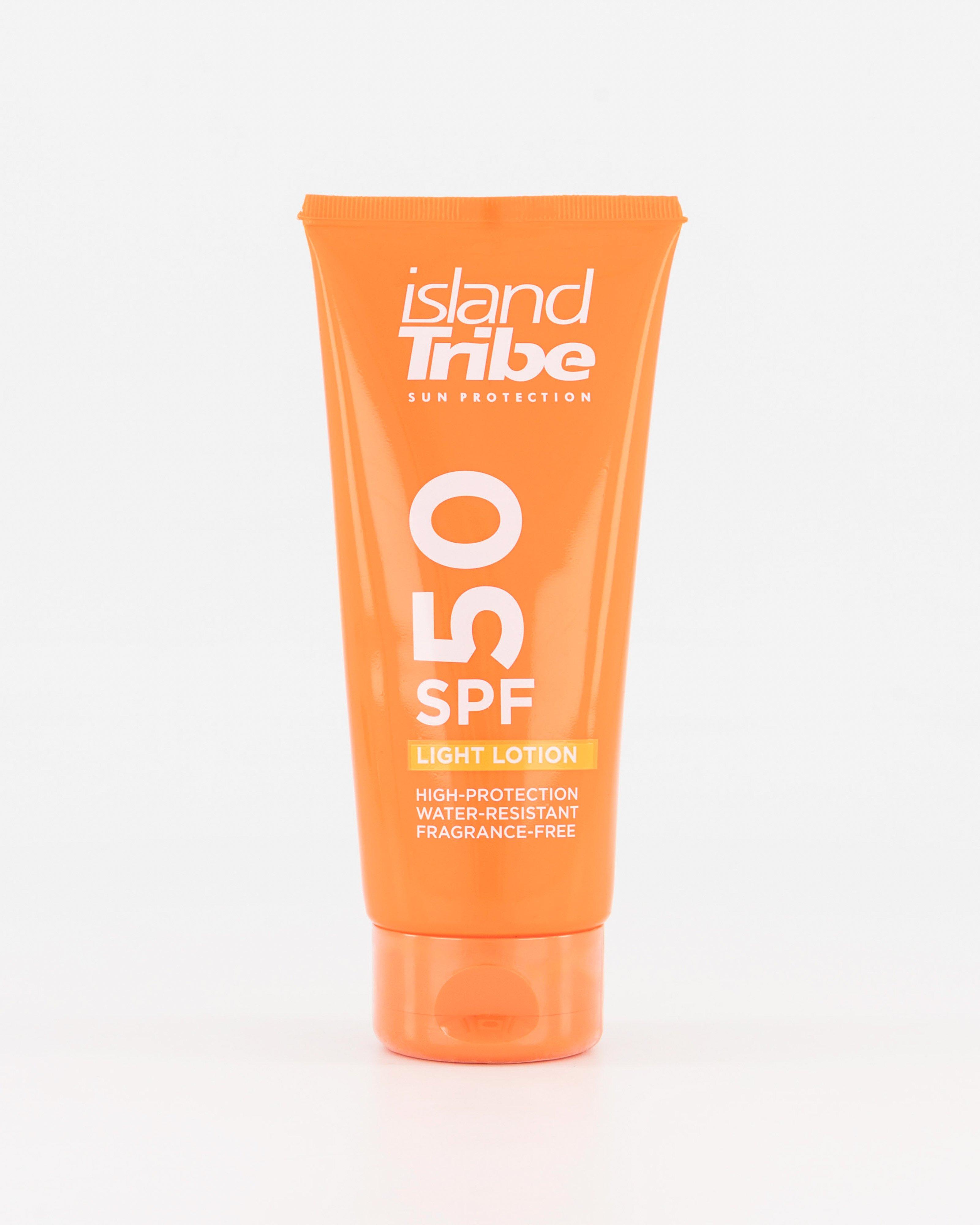 Island Tribe 200ml SPF 50 Light Sunscreen Lotion -  No Colour