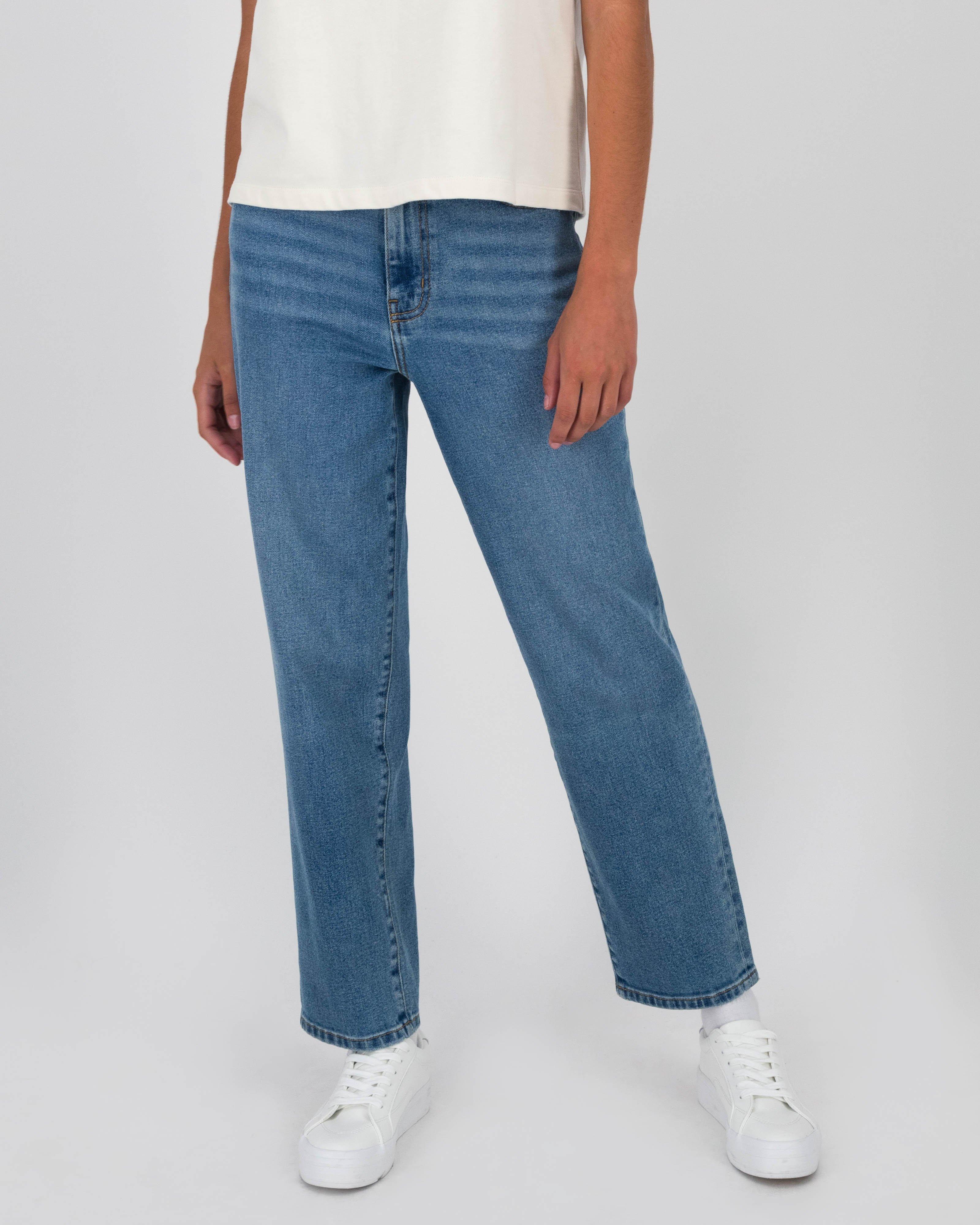 Old Khaki Women’s Asha Straight Leg Jeans -  Mid Blue