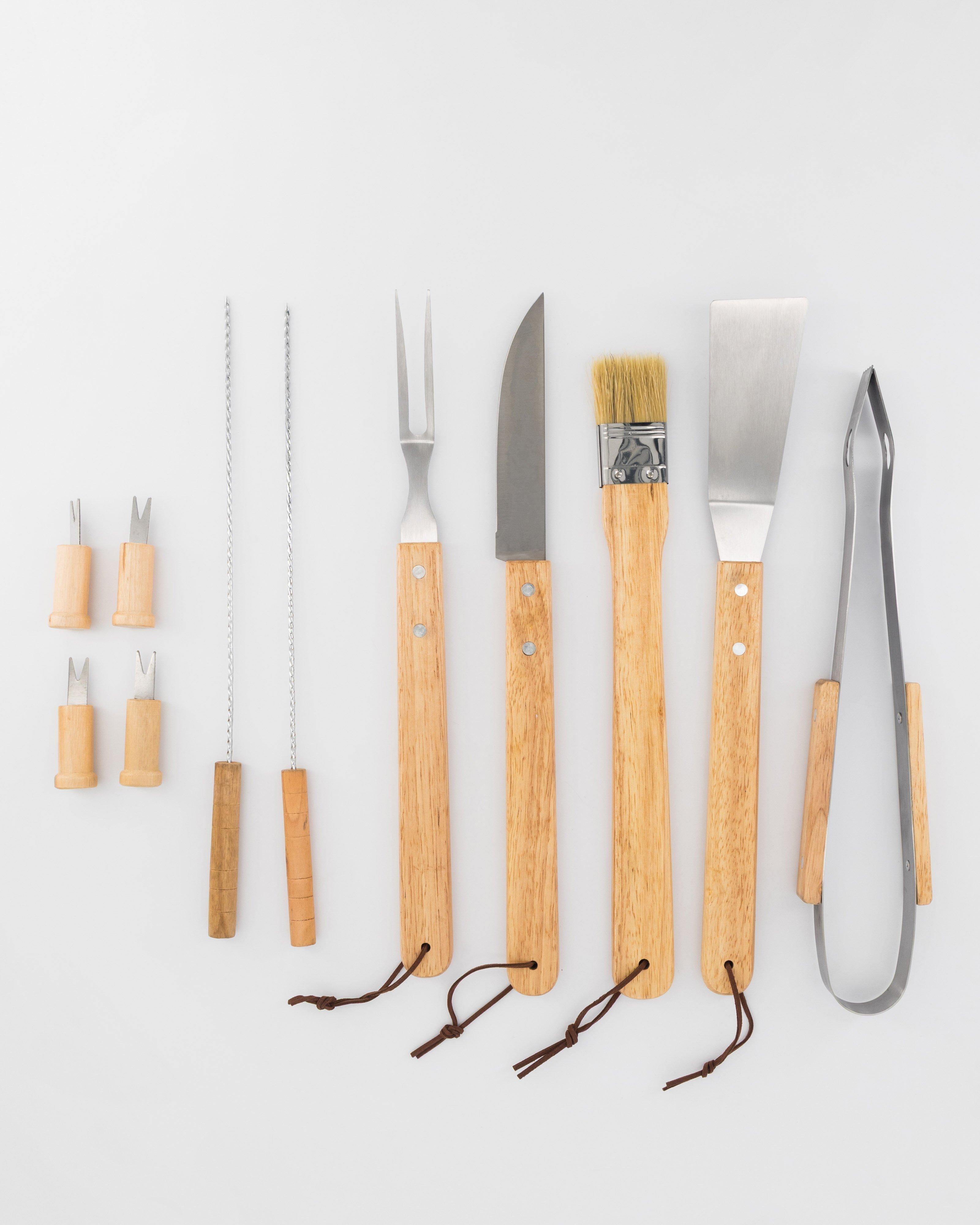 Cape Union 11-Piece Braai Utensil Set -  Green