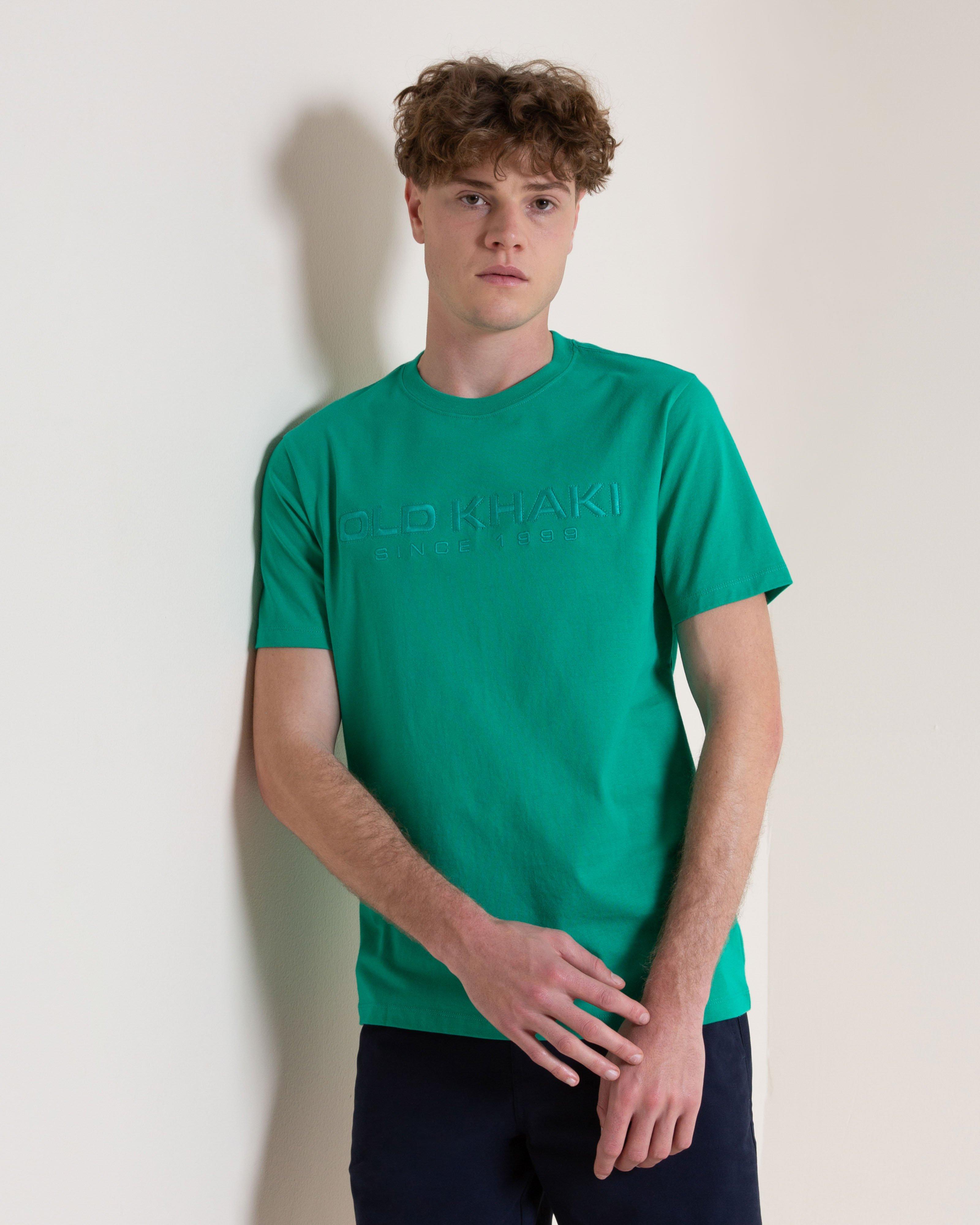 Old Khaki Hunter Embossed Crew T-Shirt -  Summer Green