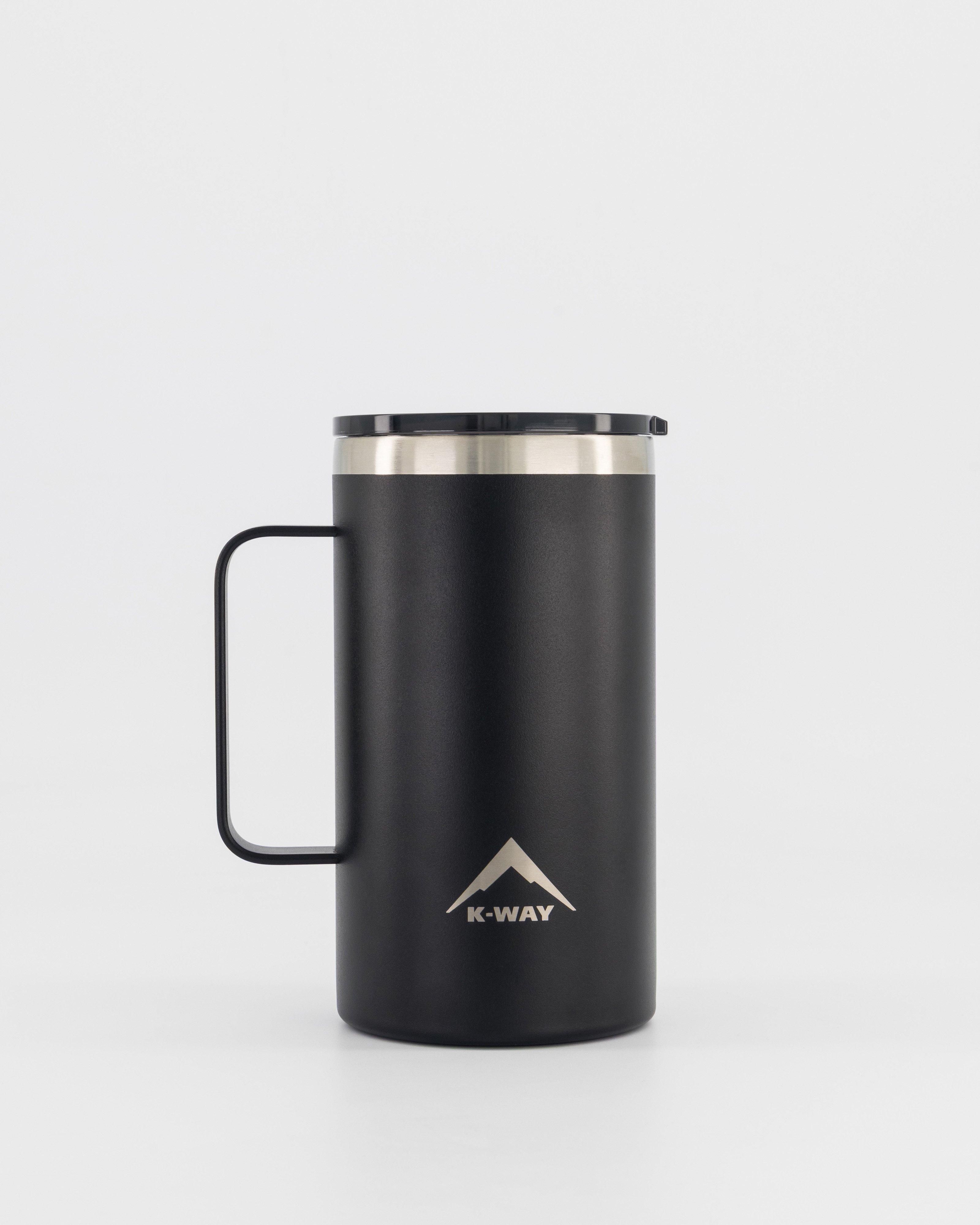 K-WAY 600ml Large Travel Tumbler with Handle -  Black