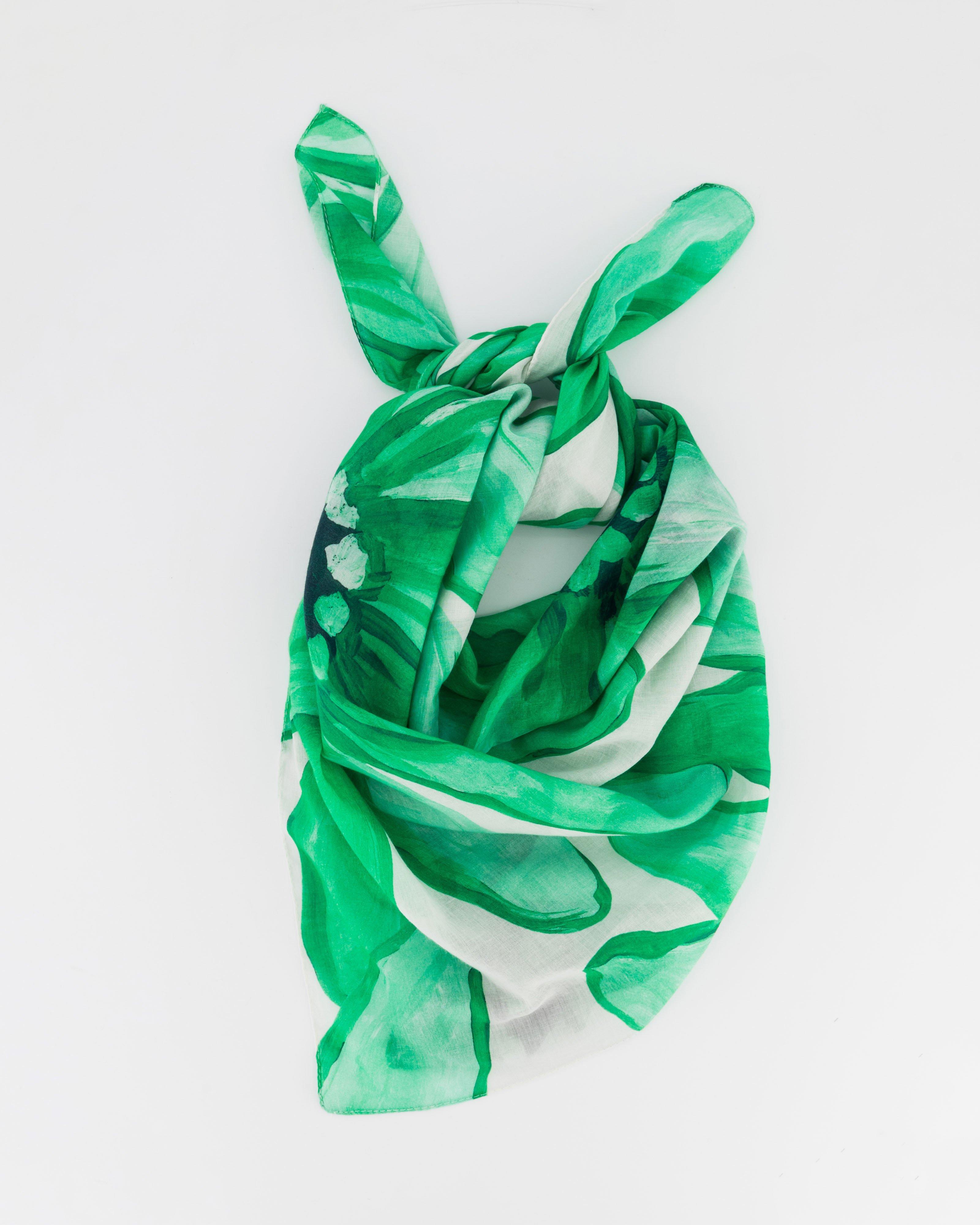  Aurelia Floral Printed Scarf -  Green