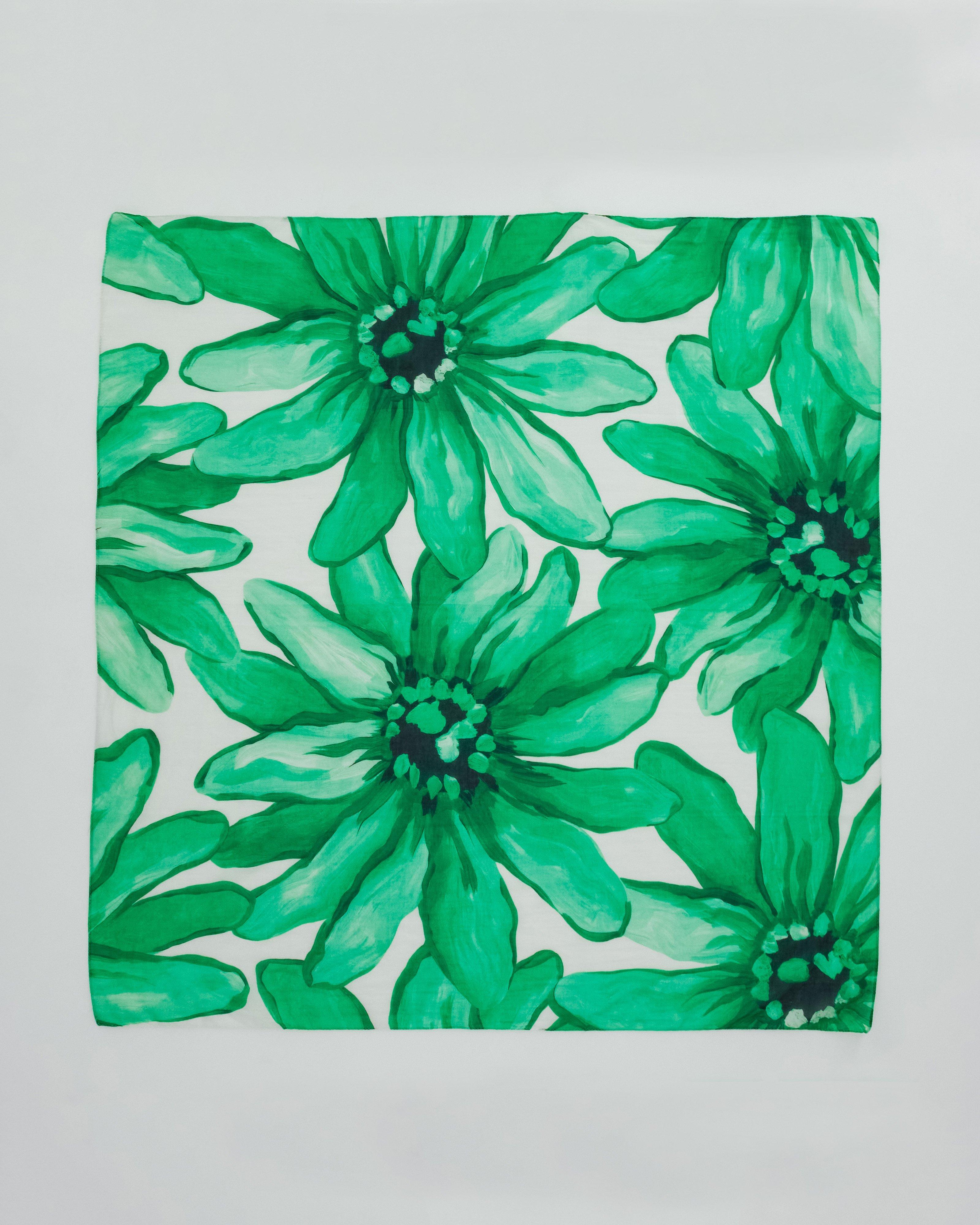  Aurelia Floral Printed Scarf -  Green