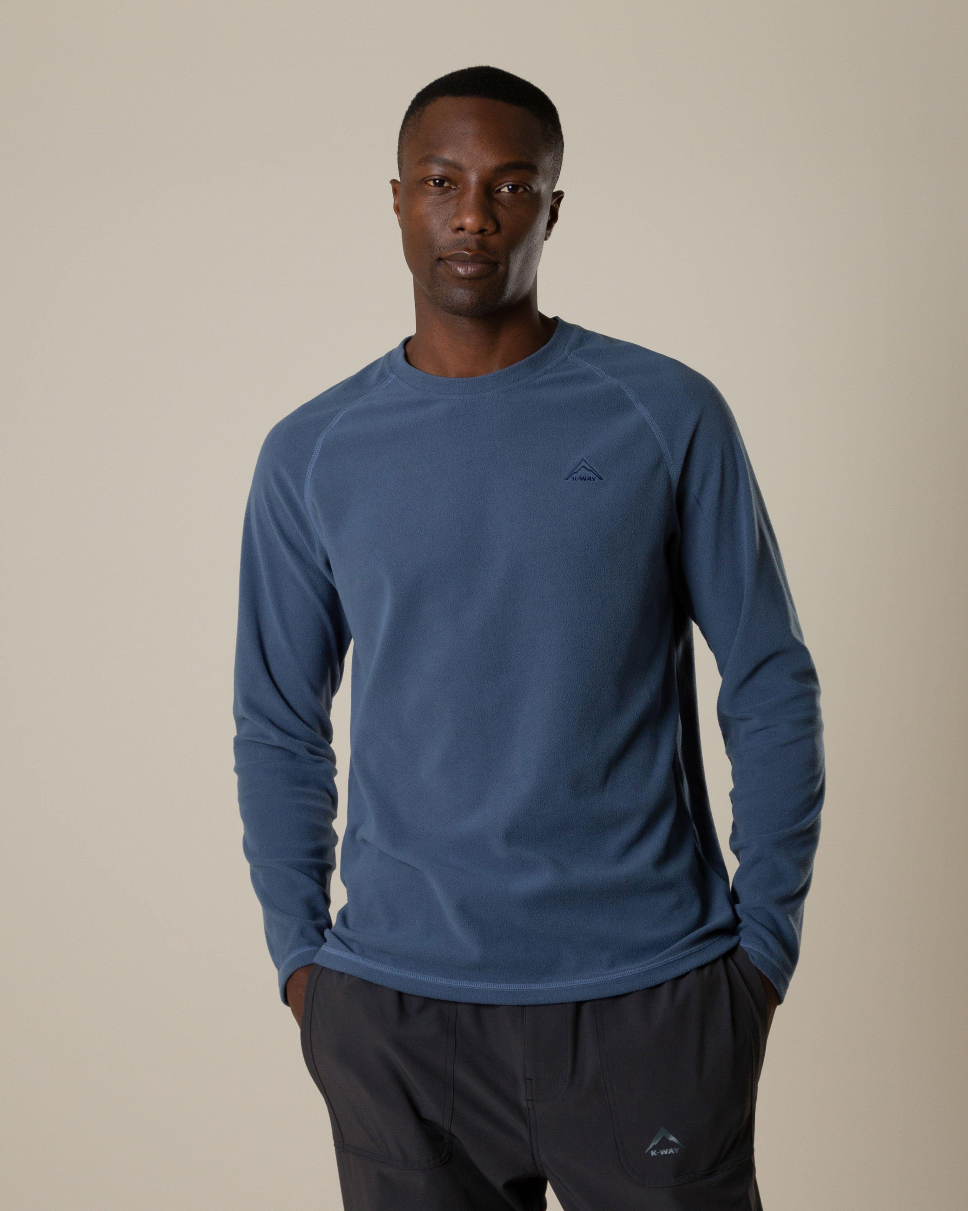 K-Way Men's VentureLite Fleece Top -  Mid Blue