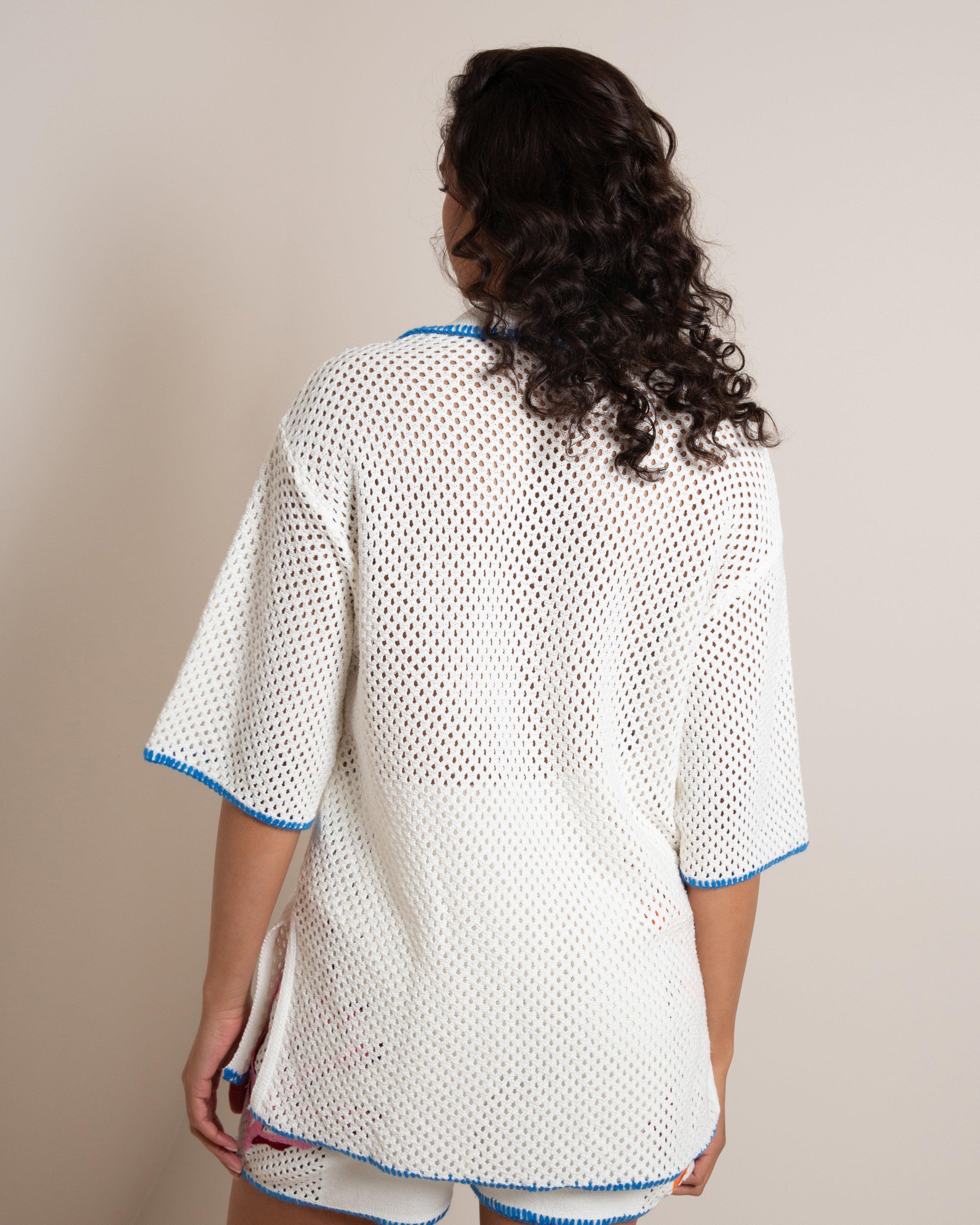 Delilah Crochet Shirt -  Milk