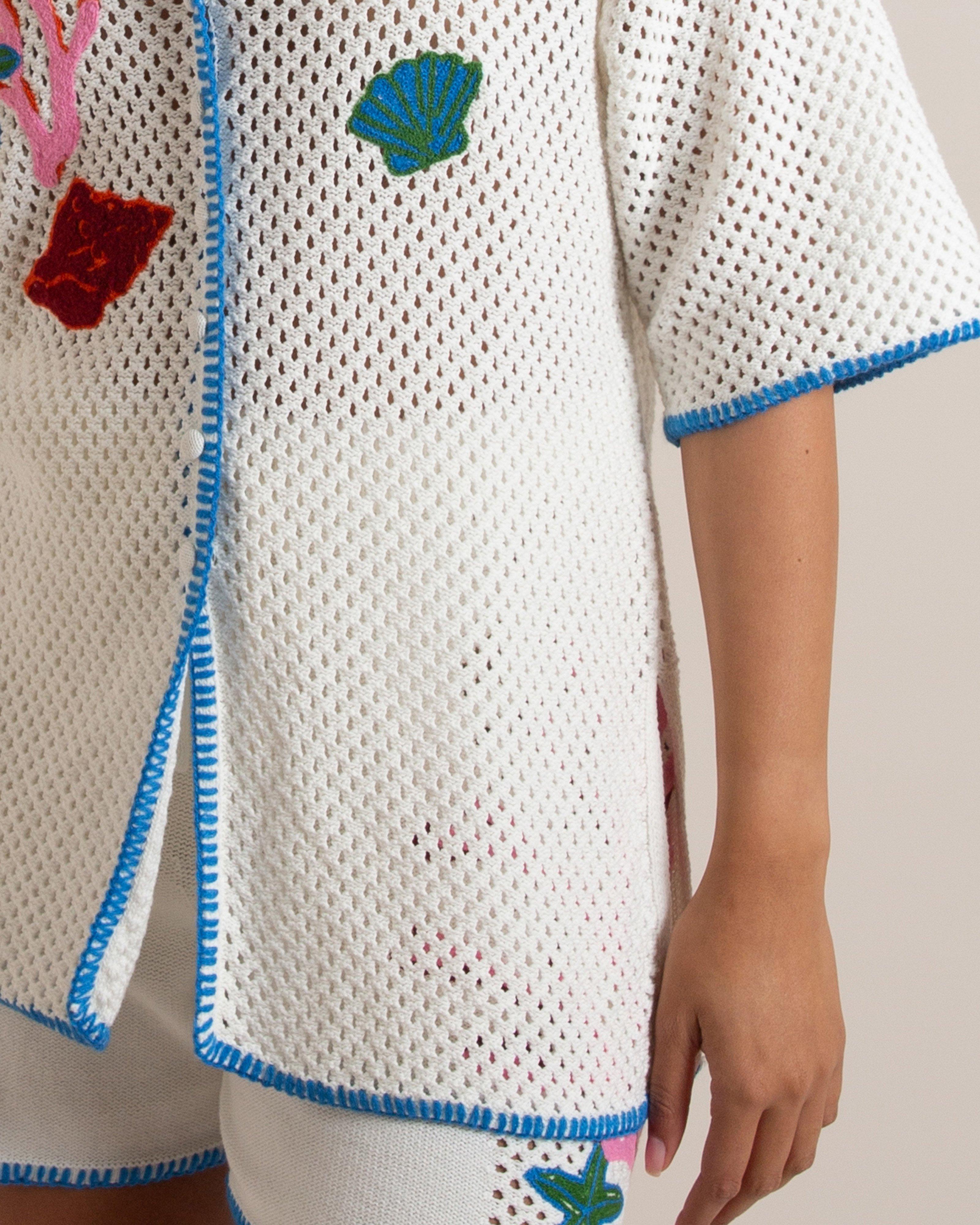  Delilah Crochet Shirt -  Milk