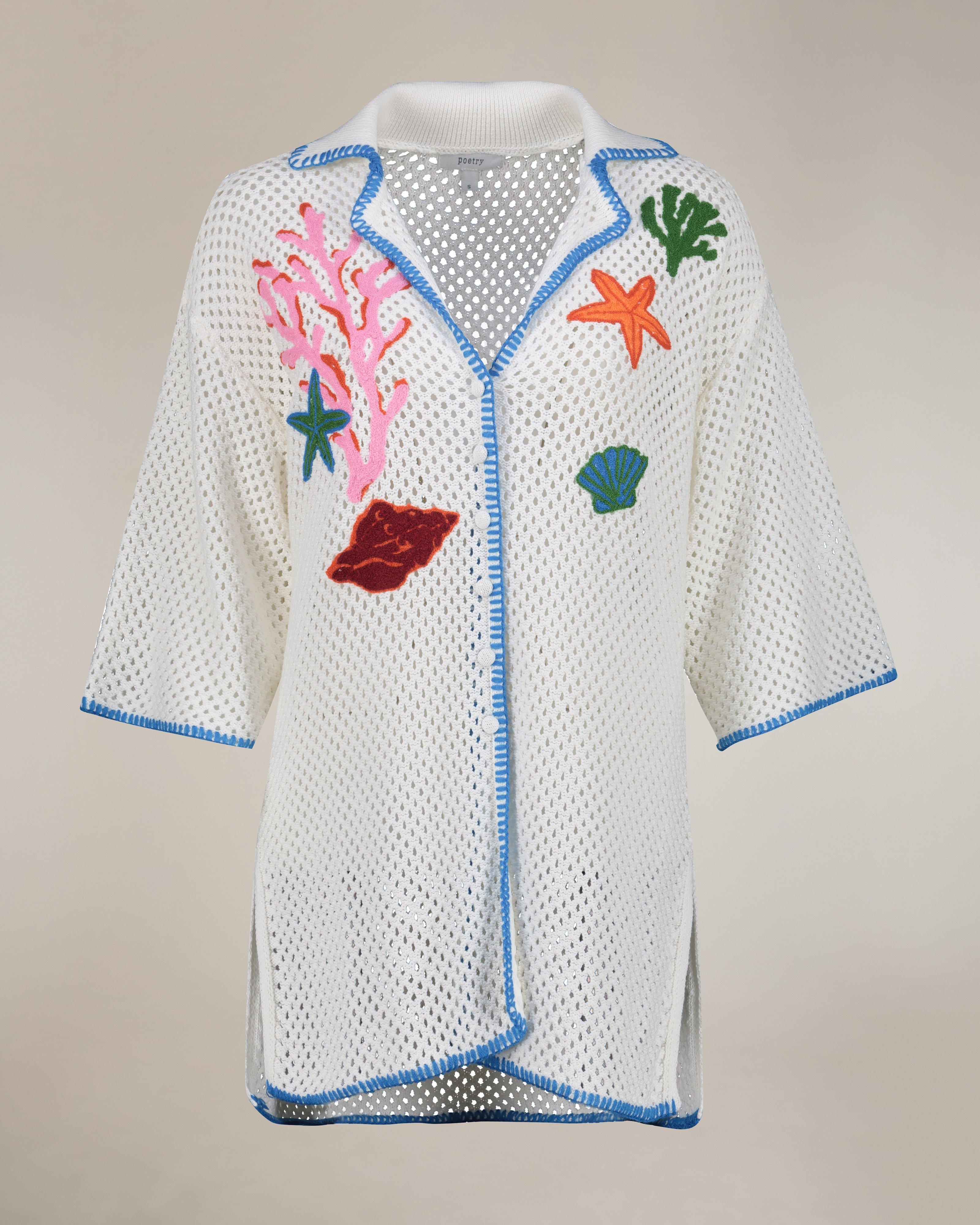  Delilah Crochet Shirt -  Milk