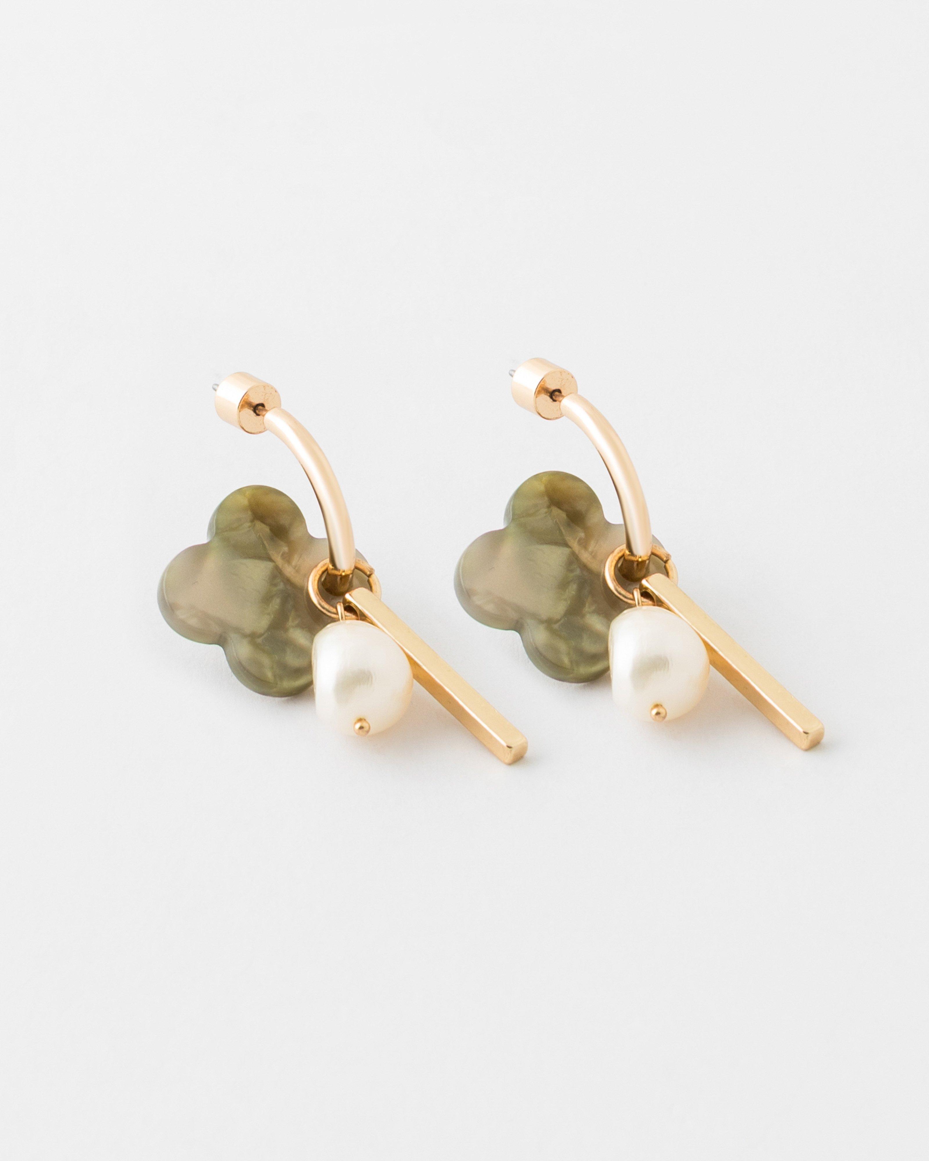  Charm Mix Hoop Earrings -  Gold