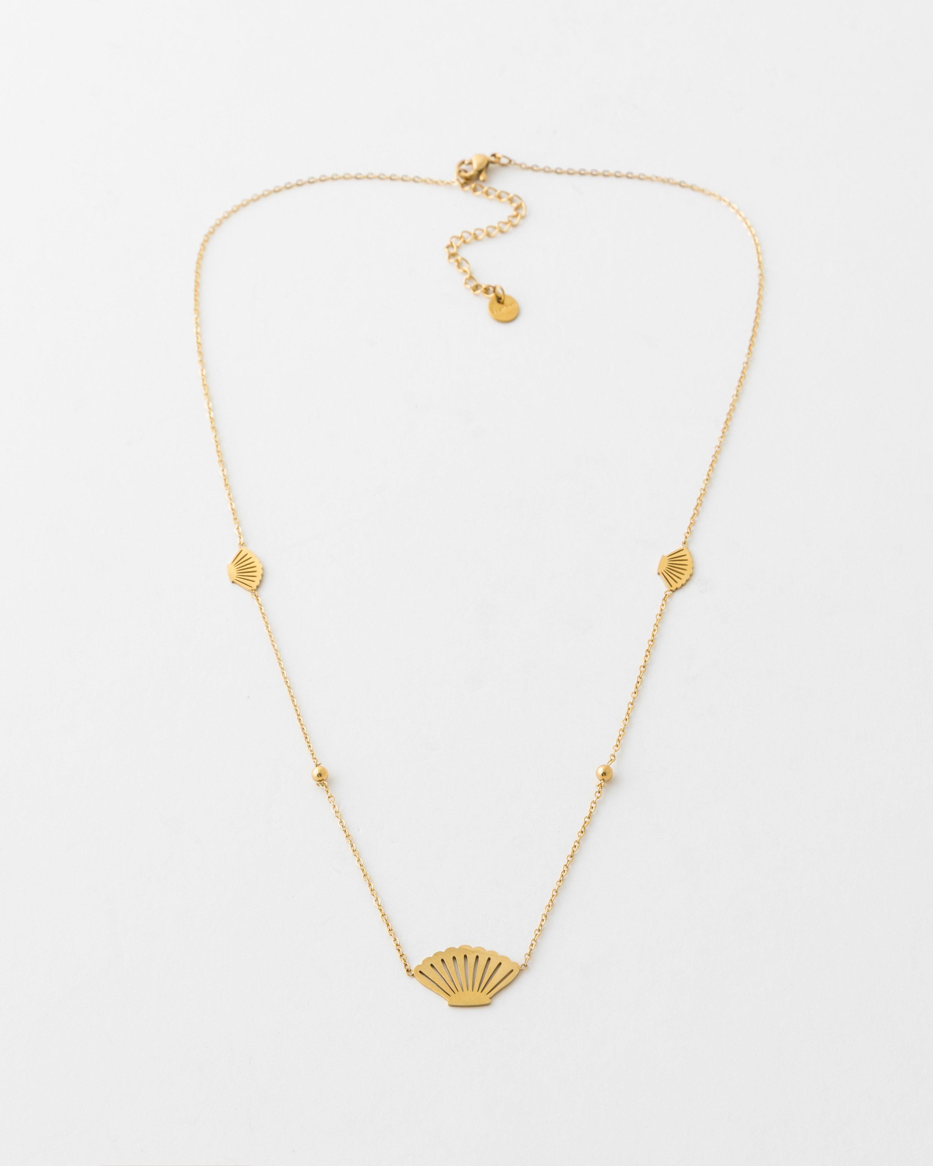  Stainless Steel Seashell Necklace -  Gold
