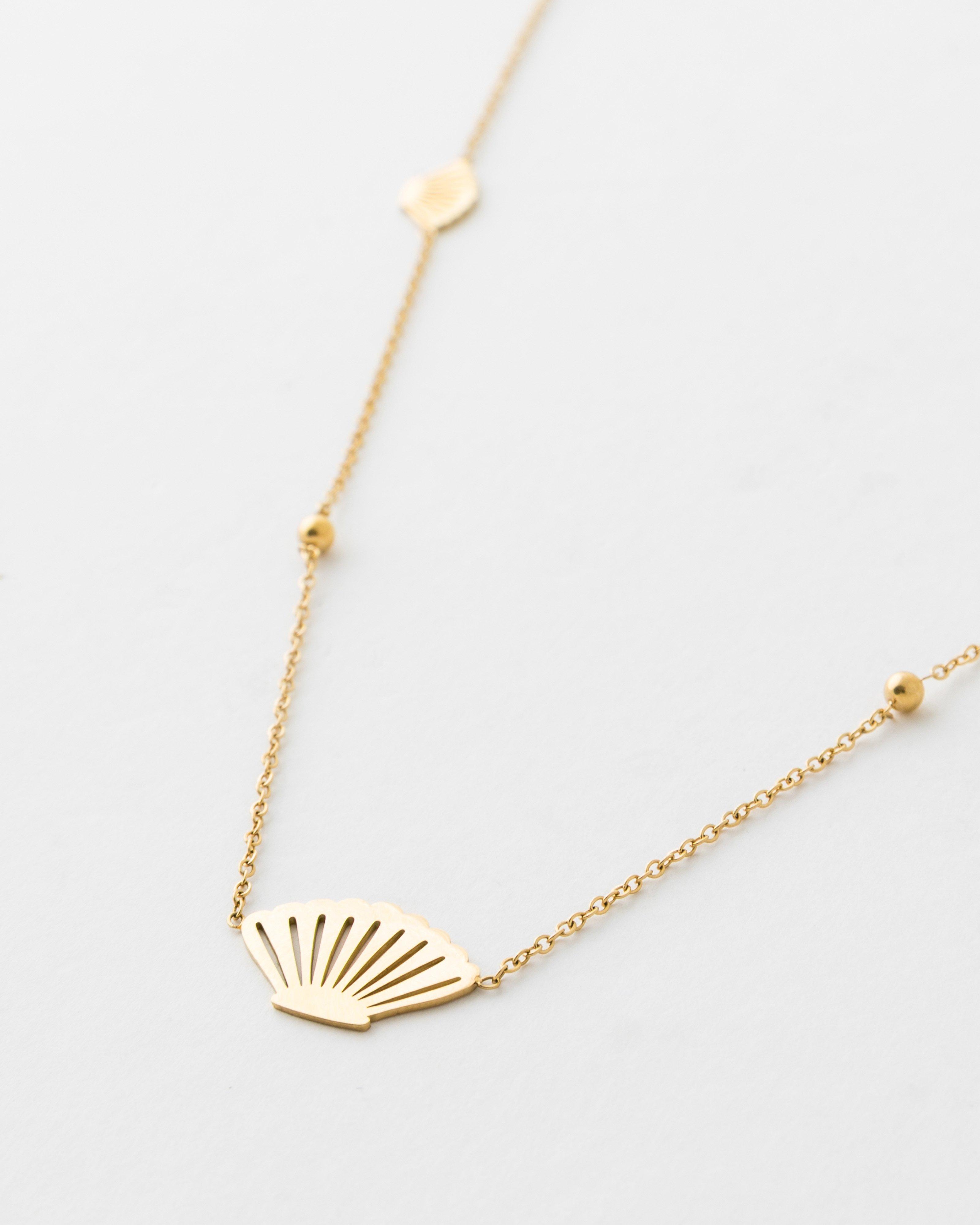  Stainless Steel Seashell Necklace -  Gold