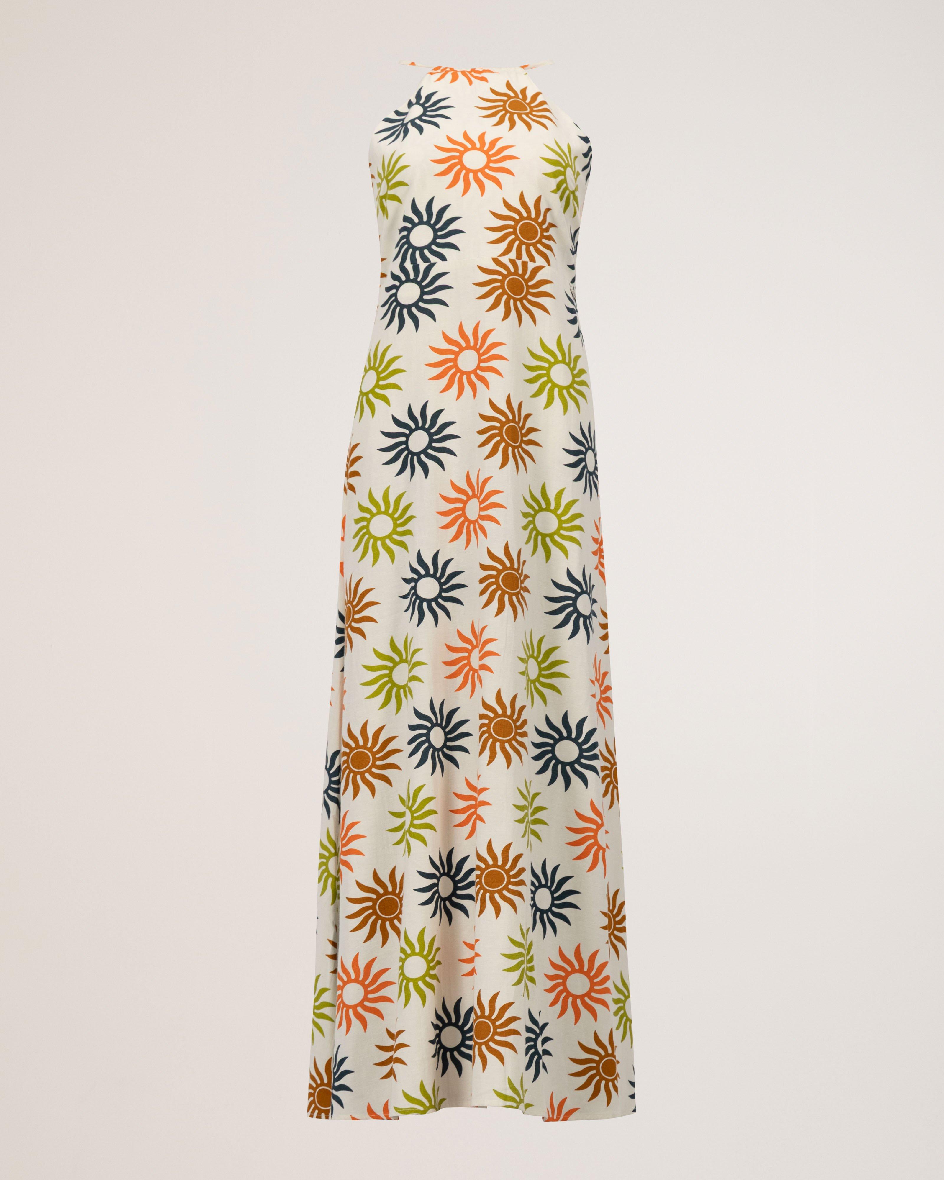 linen column dress Theodora Column Dress - Niku Cream - Size S