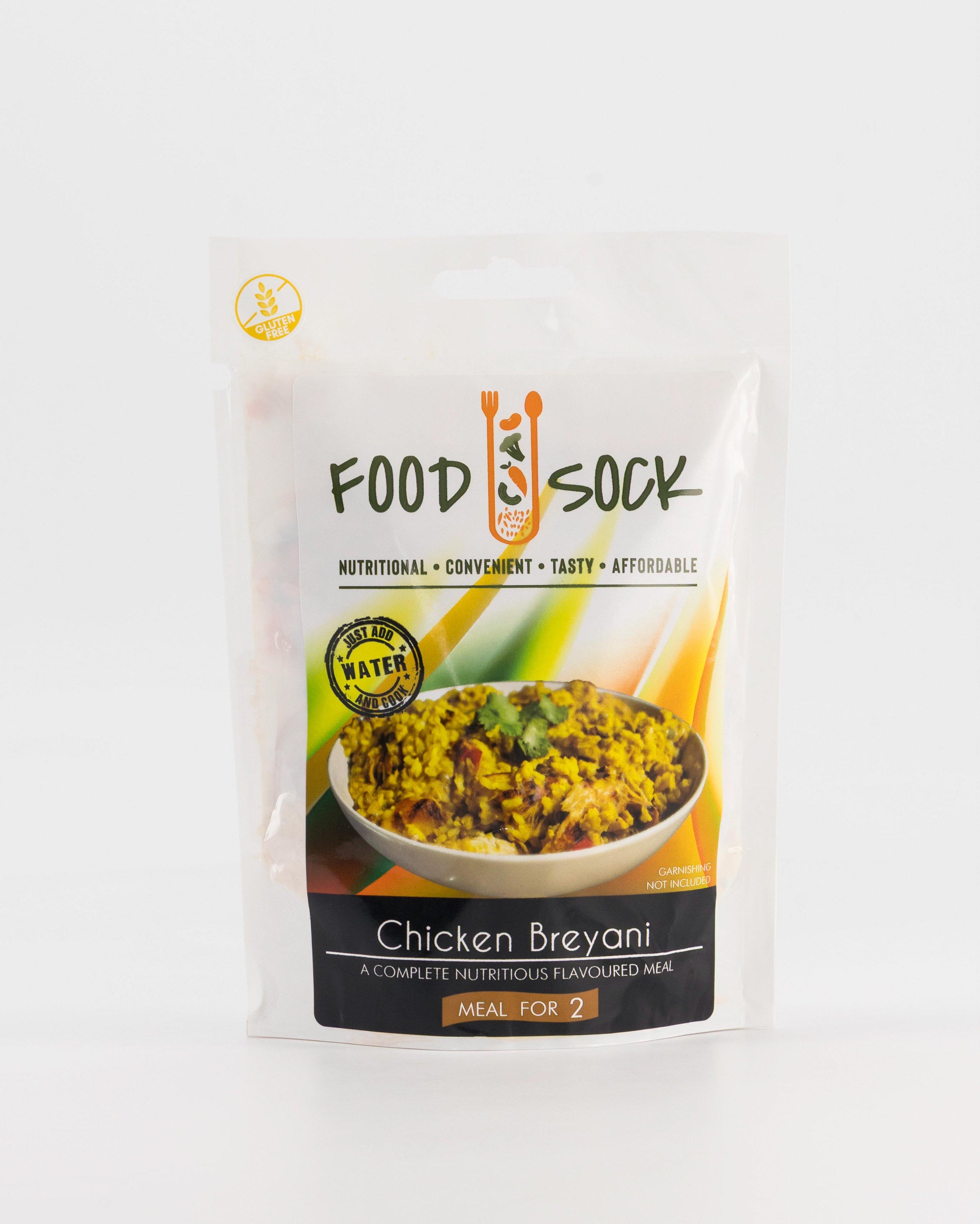 Food Sock Chicken Biryani -  White