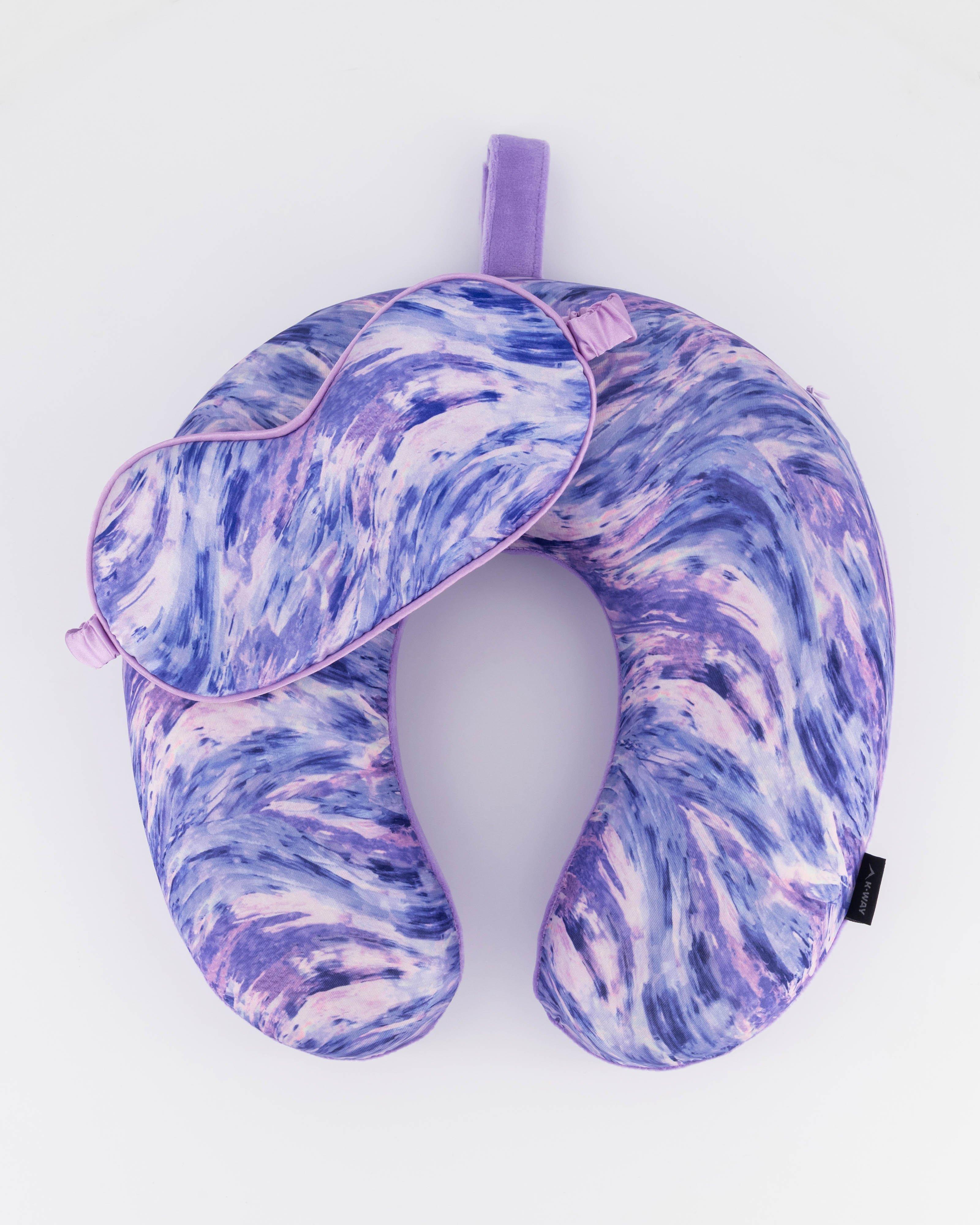 K-Way Printed Memory Foam and Eye Mask Gift Set -  Purple