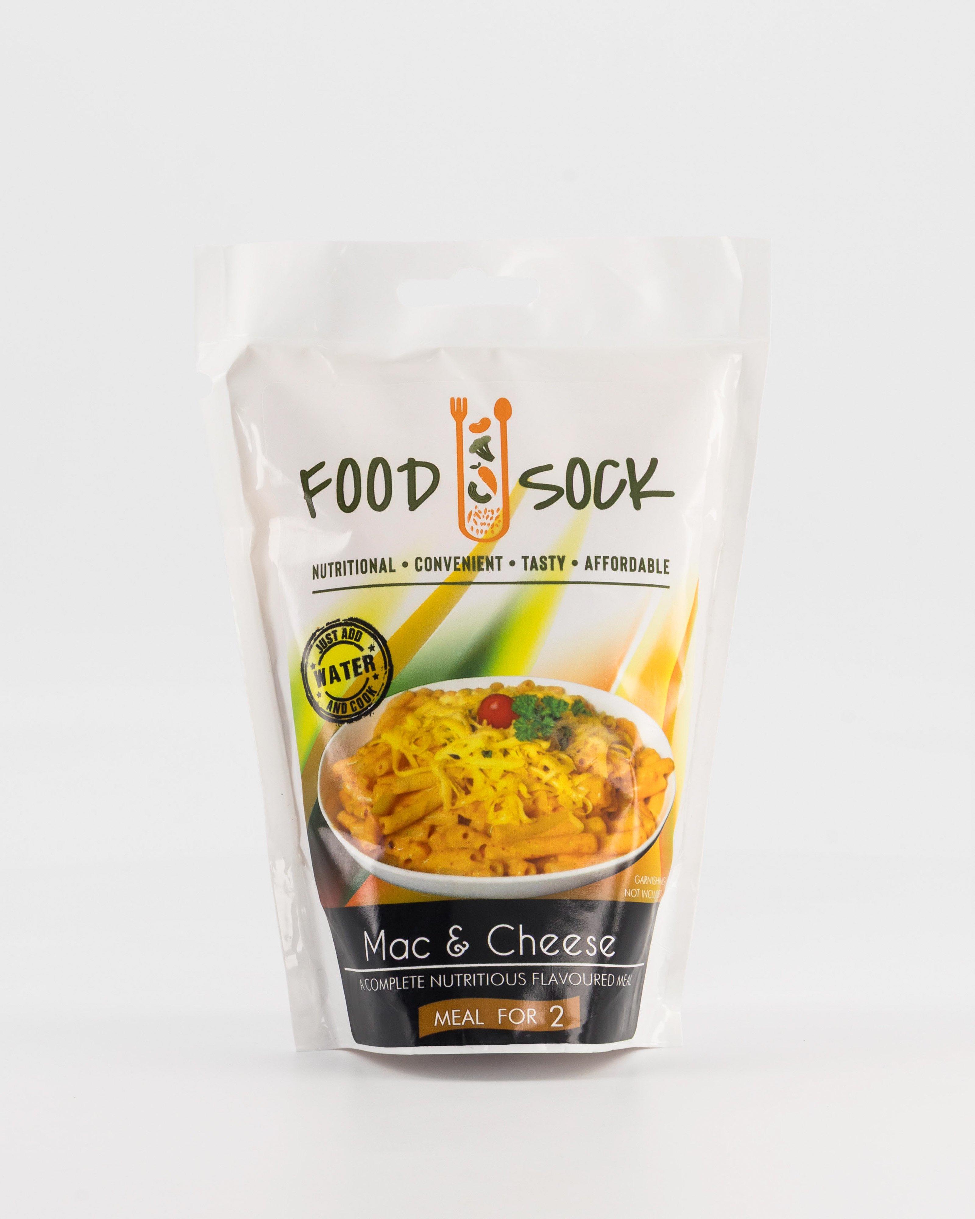 Food Sock Mac and Cheese -  White