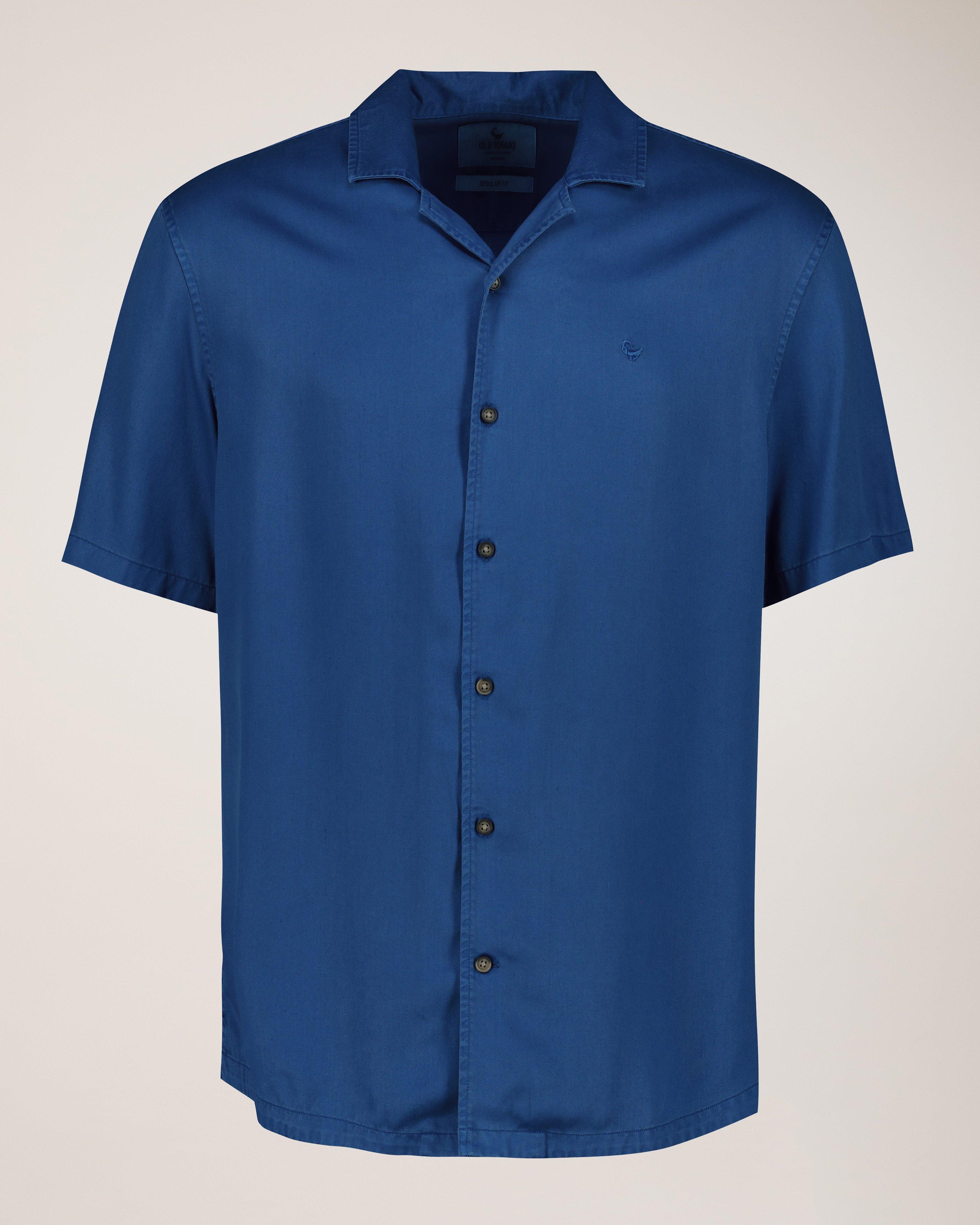 Men's Maps Washed Tencel Shirt | Old Khaki
