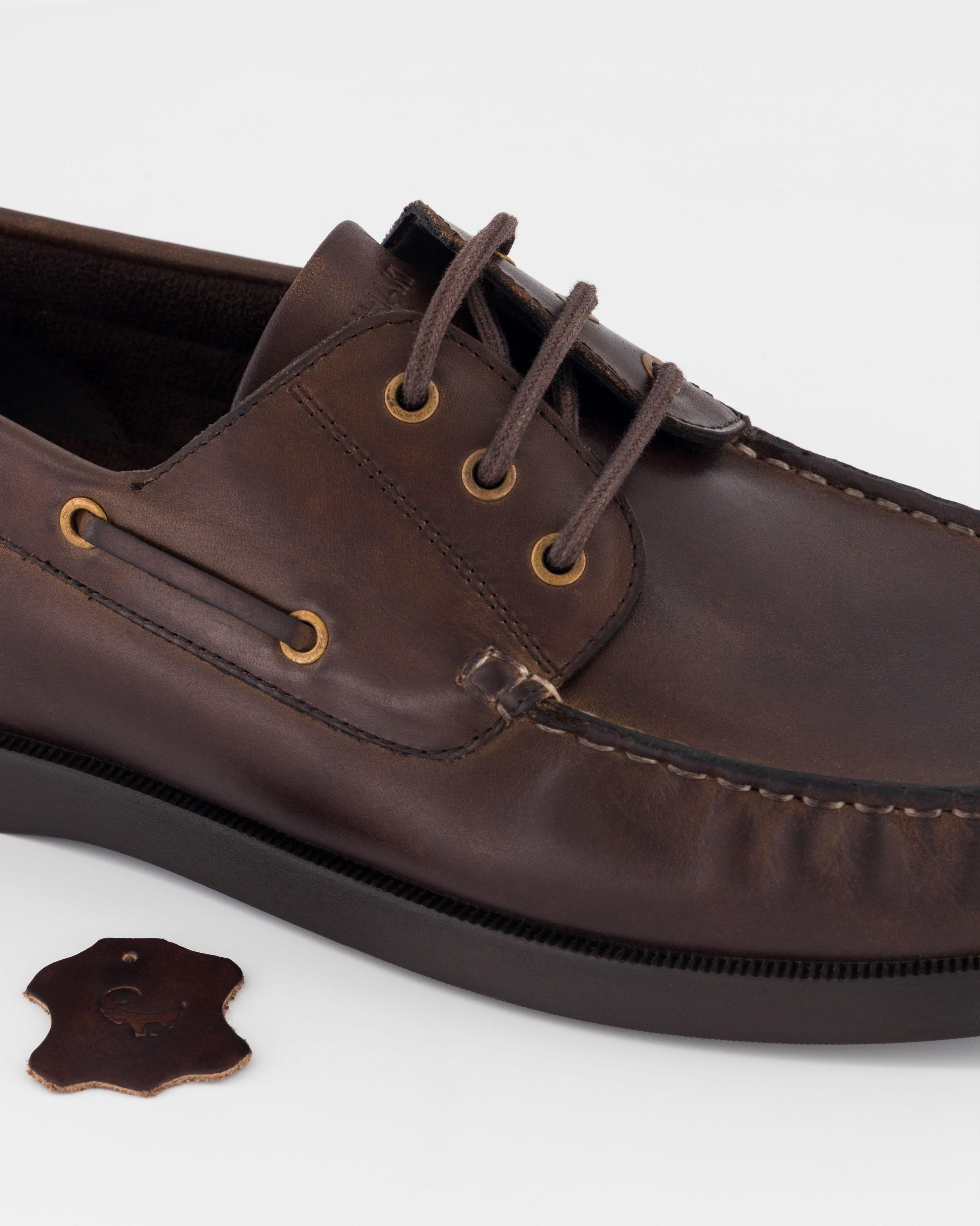 Men's Edwin Leather Boat Shoe | Old Khaki