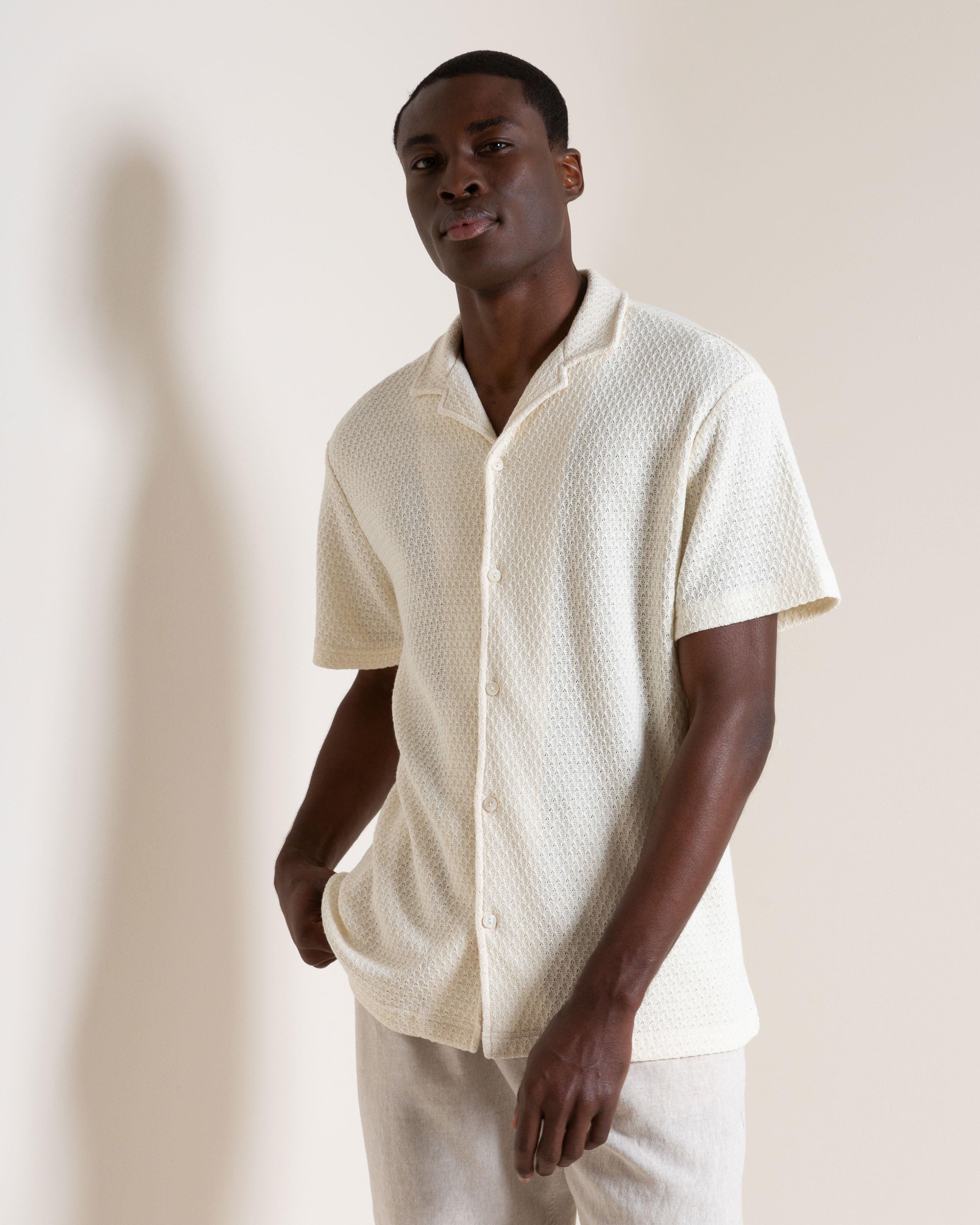 Men's Liam Textured Knit Shirt | Old Khaki