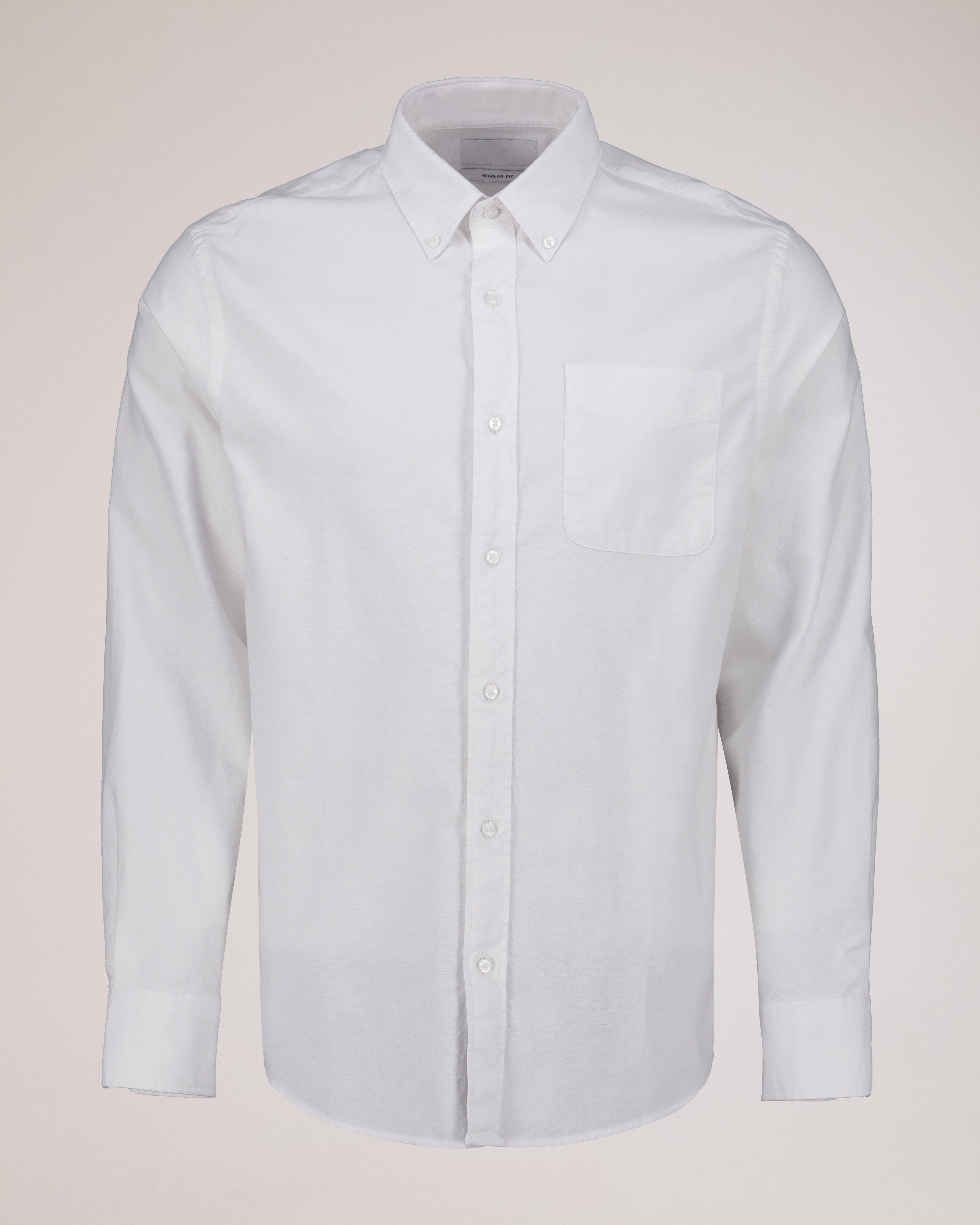 Men's William Oxford Shirt - White - Old Khaki
