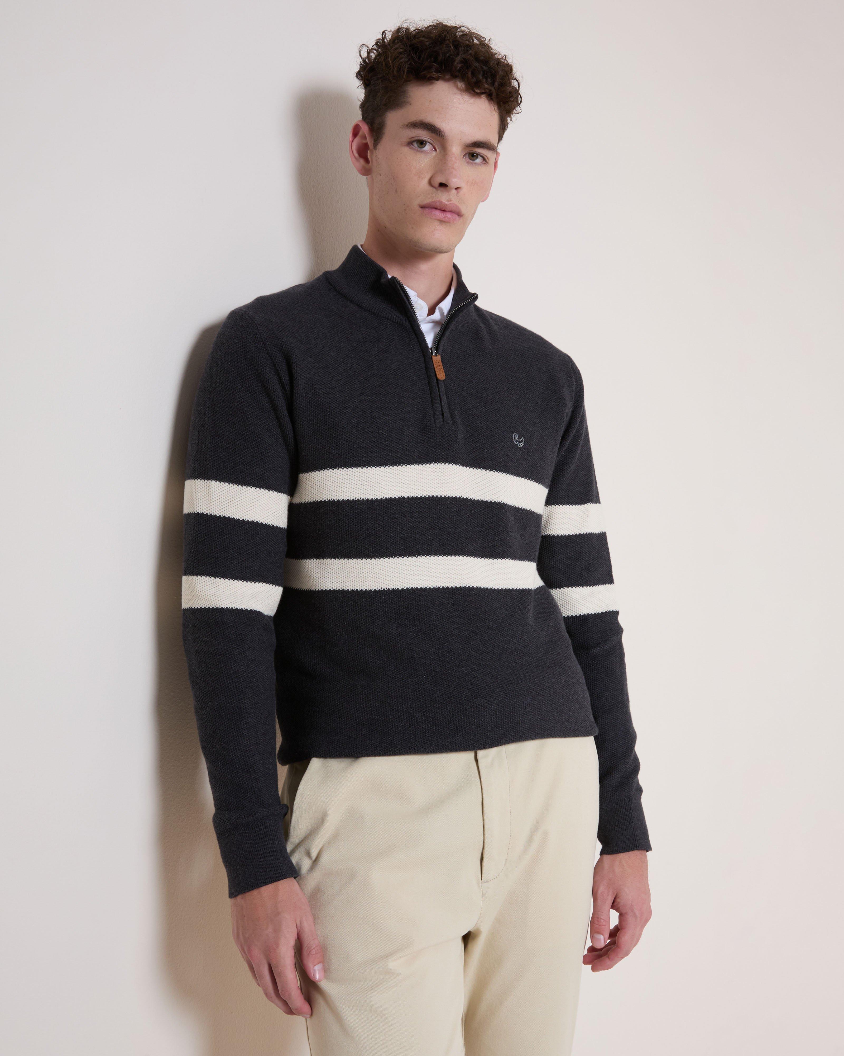 Old Khaki Men's Ezra Textured 1/4 Zip Knit | Cape Union Mart