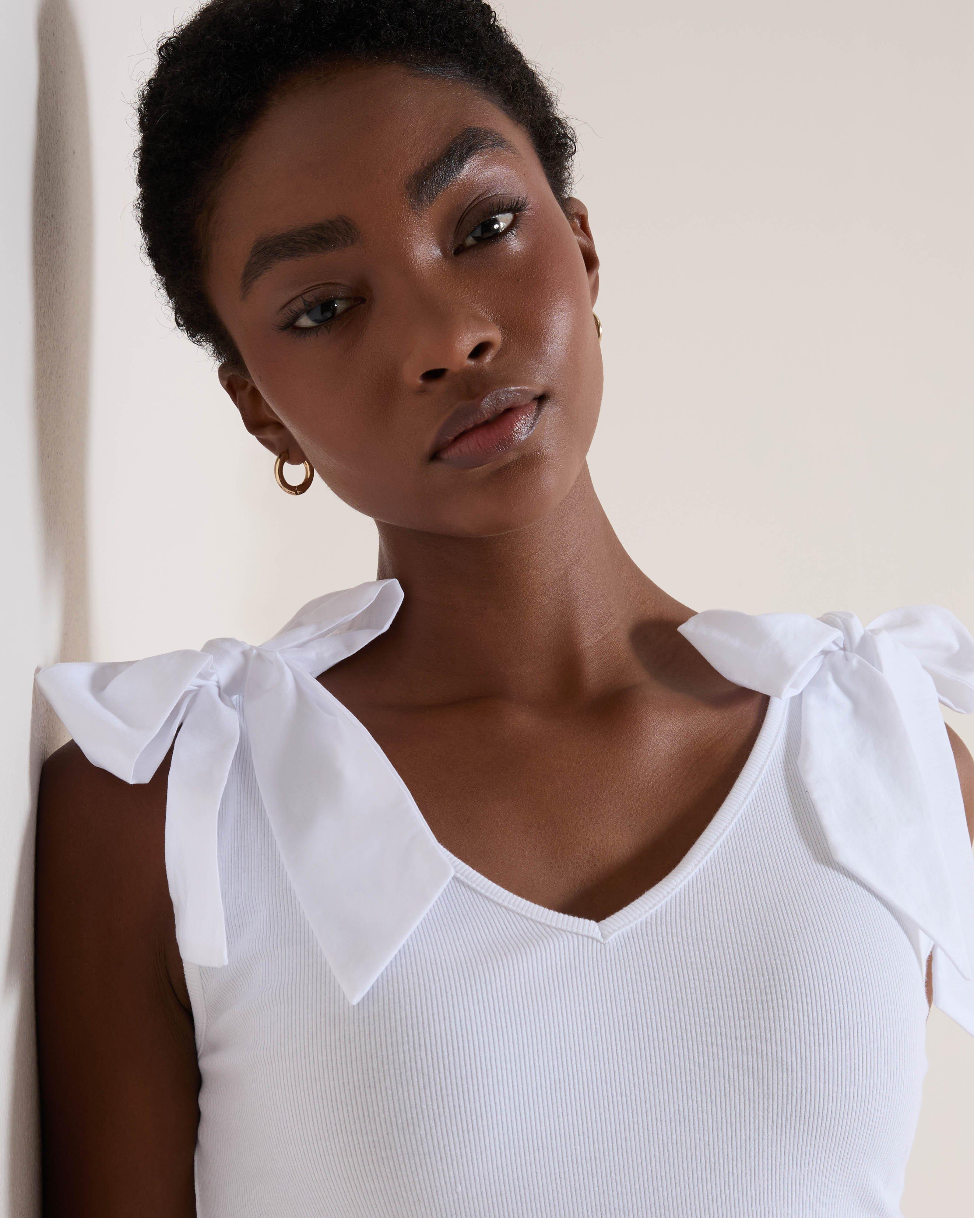 Women's Cassie Tie Shoulder Top | Old Khaki