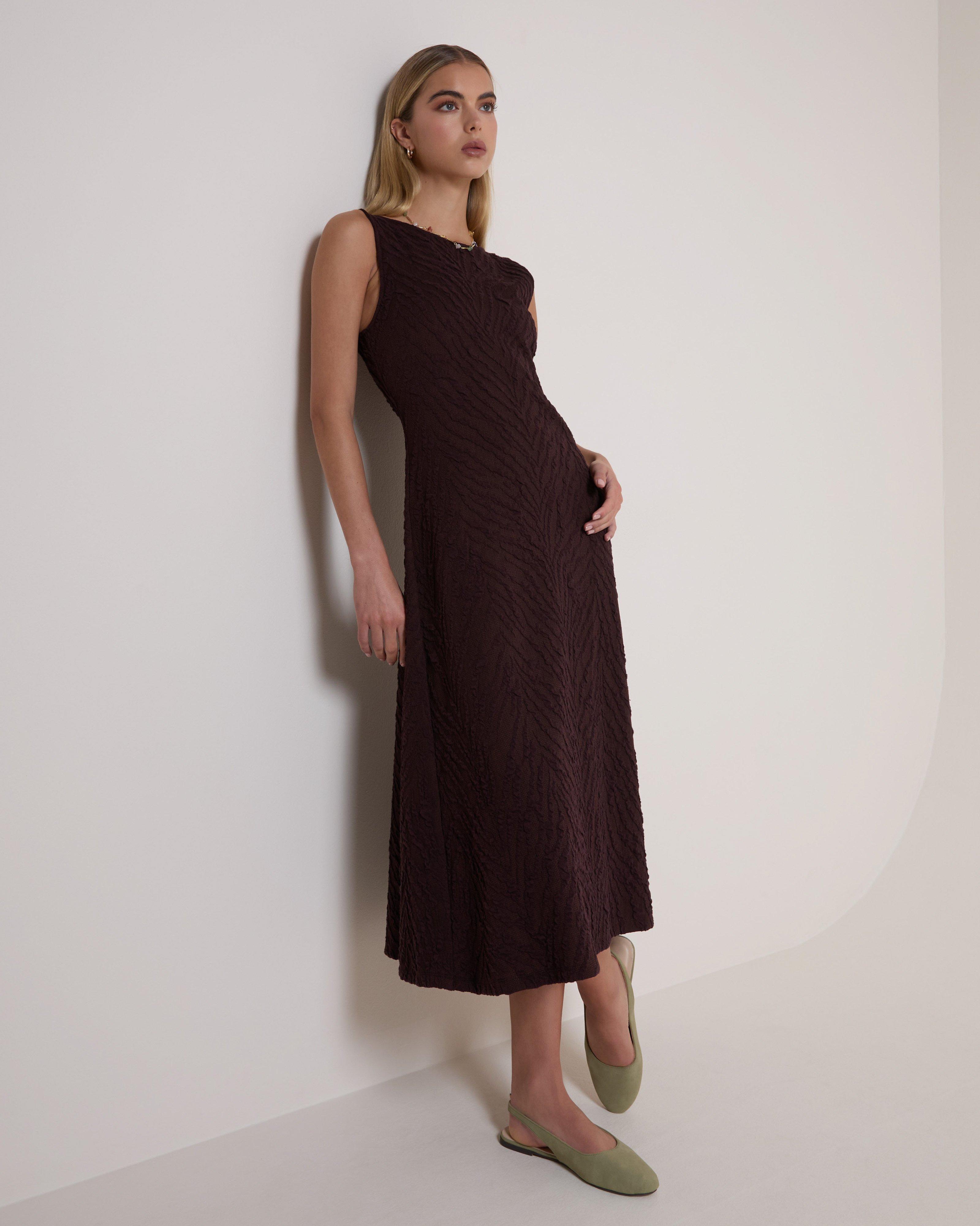 Women's Marisol Texture Dress | Old Khaki