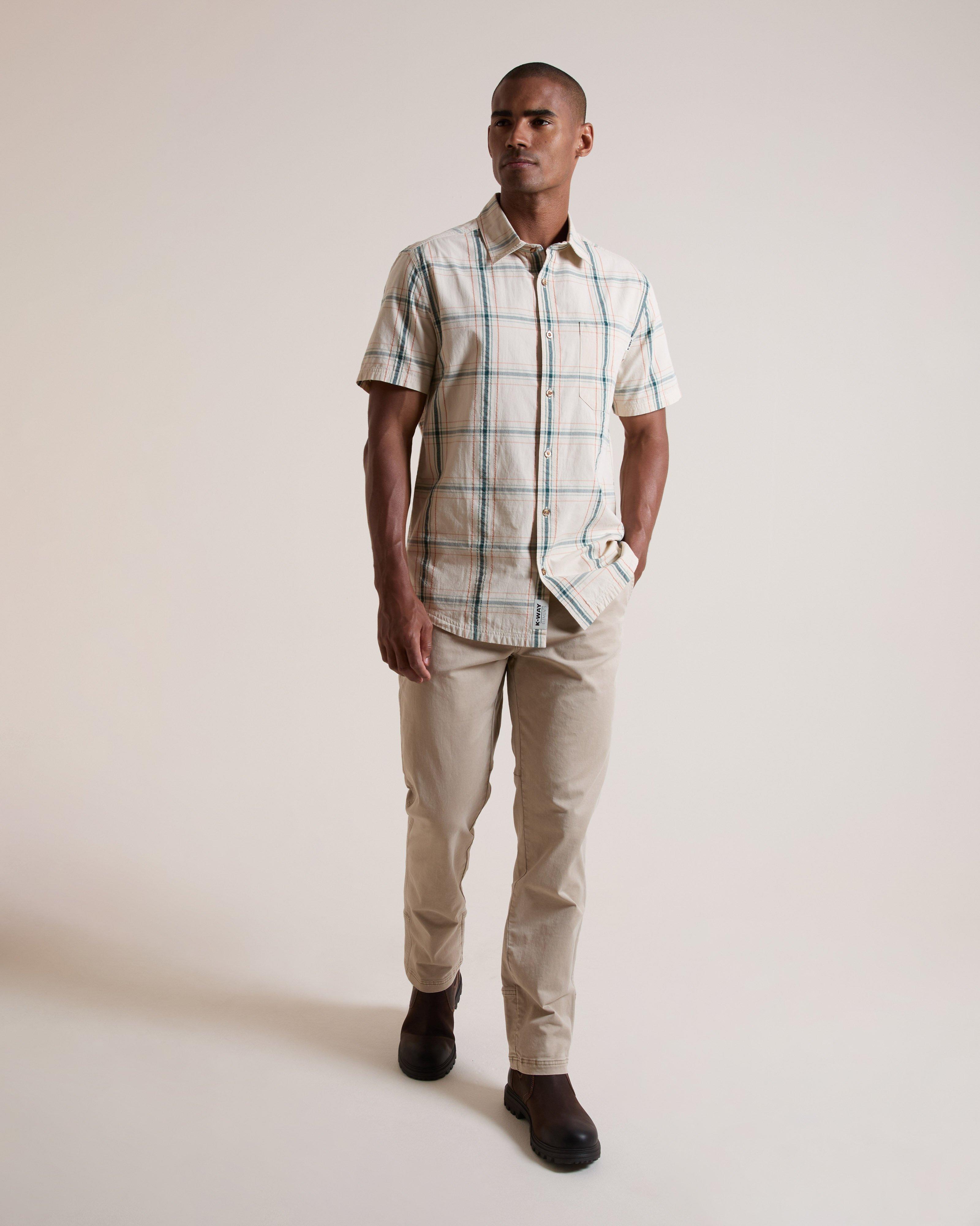 K-Way Elements Men's Gunther Short-Sleeve Work Check Shirt | Cape