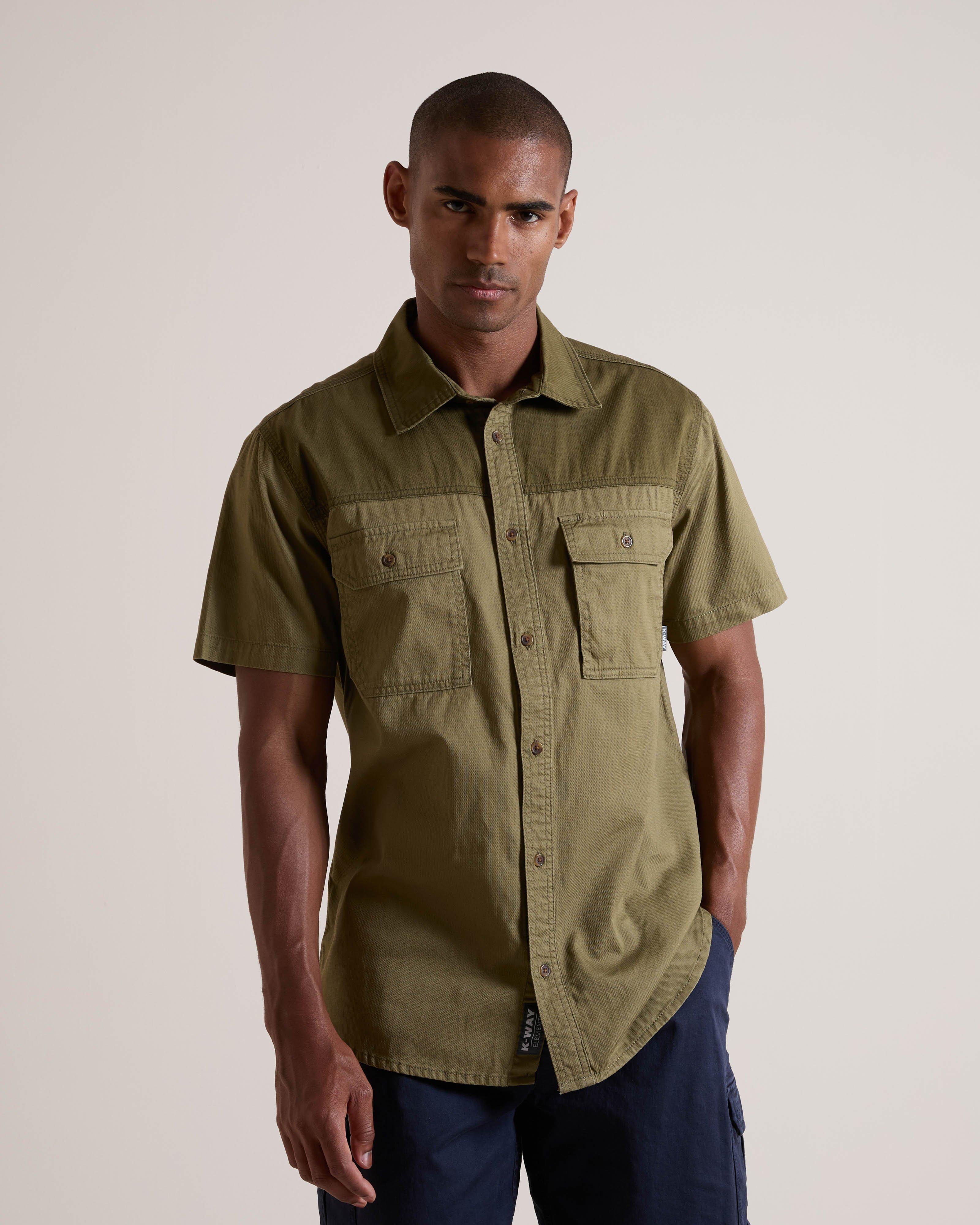 K-Way Elements Men's Heavyweight Short-Sleeve Safari Shirt | Cape