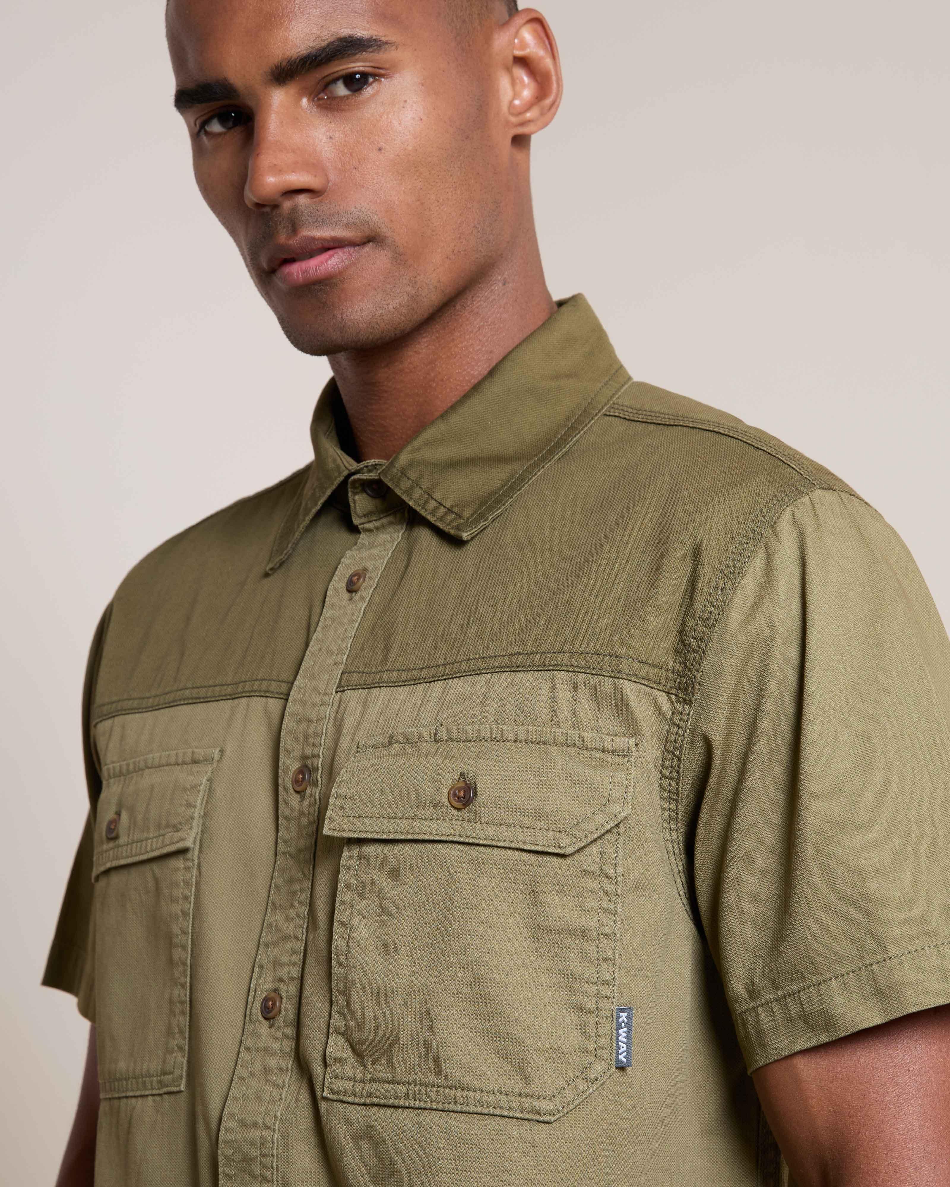 K-Way Elements Men's Heavyweight Short-Sleeve Safari Shirt | Cape