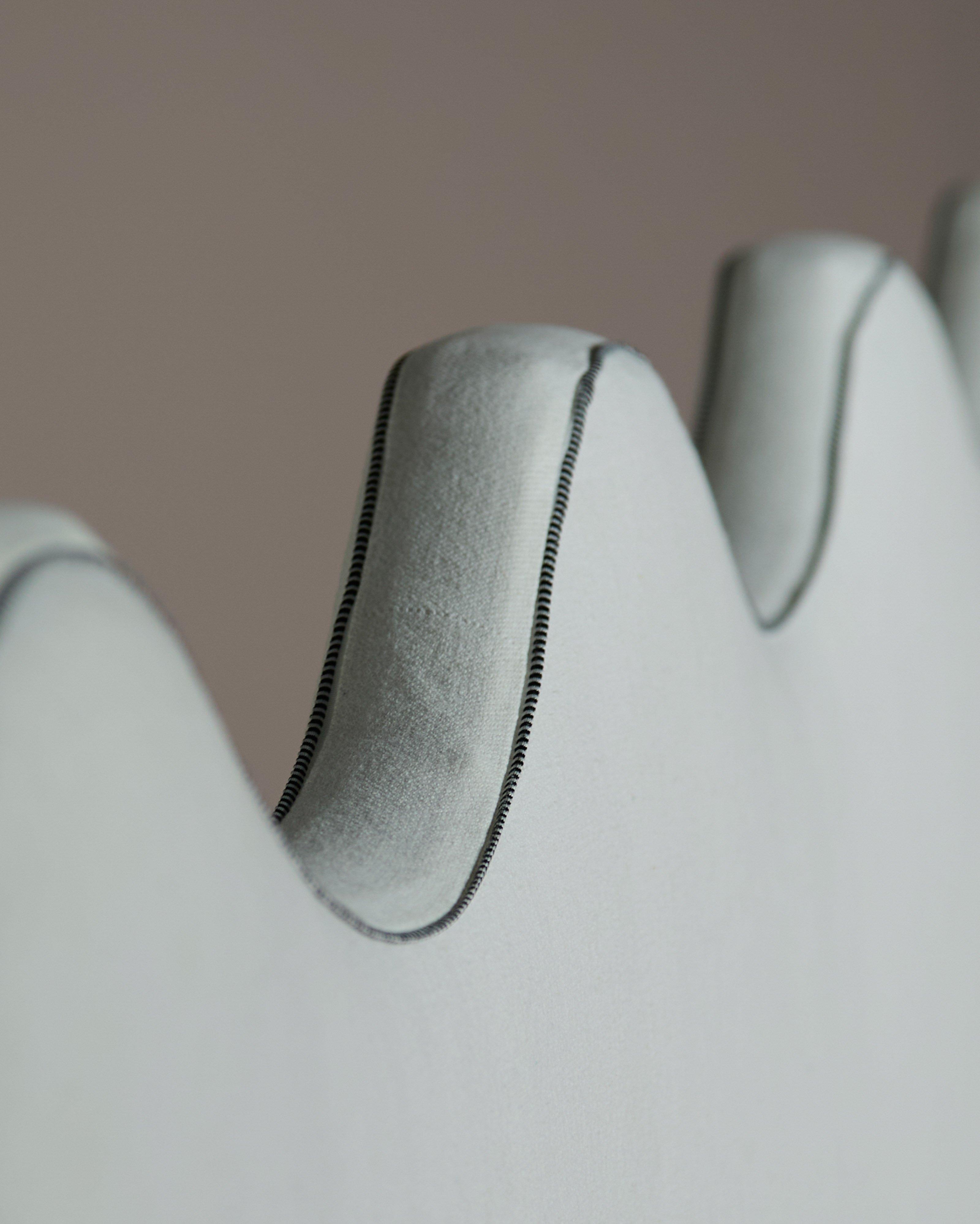  Hennie Queen Velvet Edged Head Board -  Stone