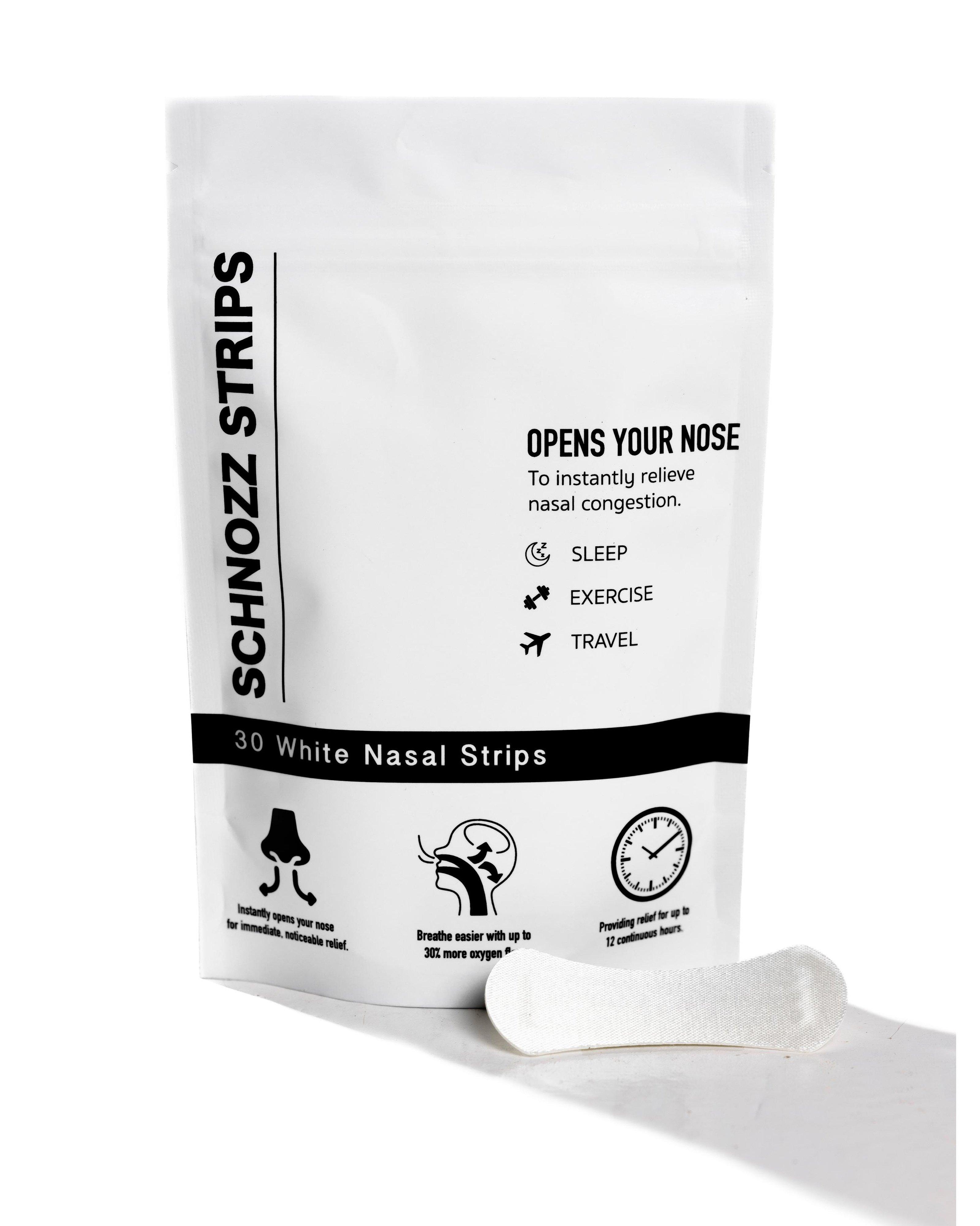 Schnozz Nasal Strips 30 Pack -  White