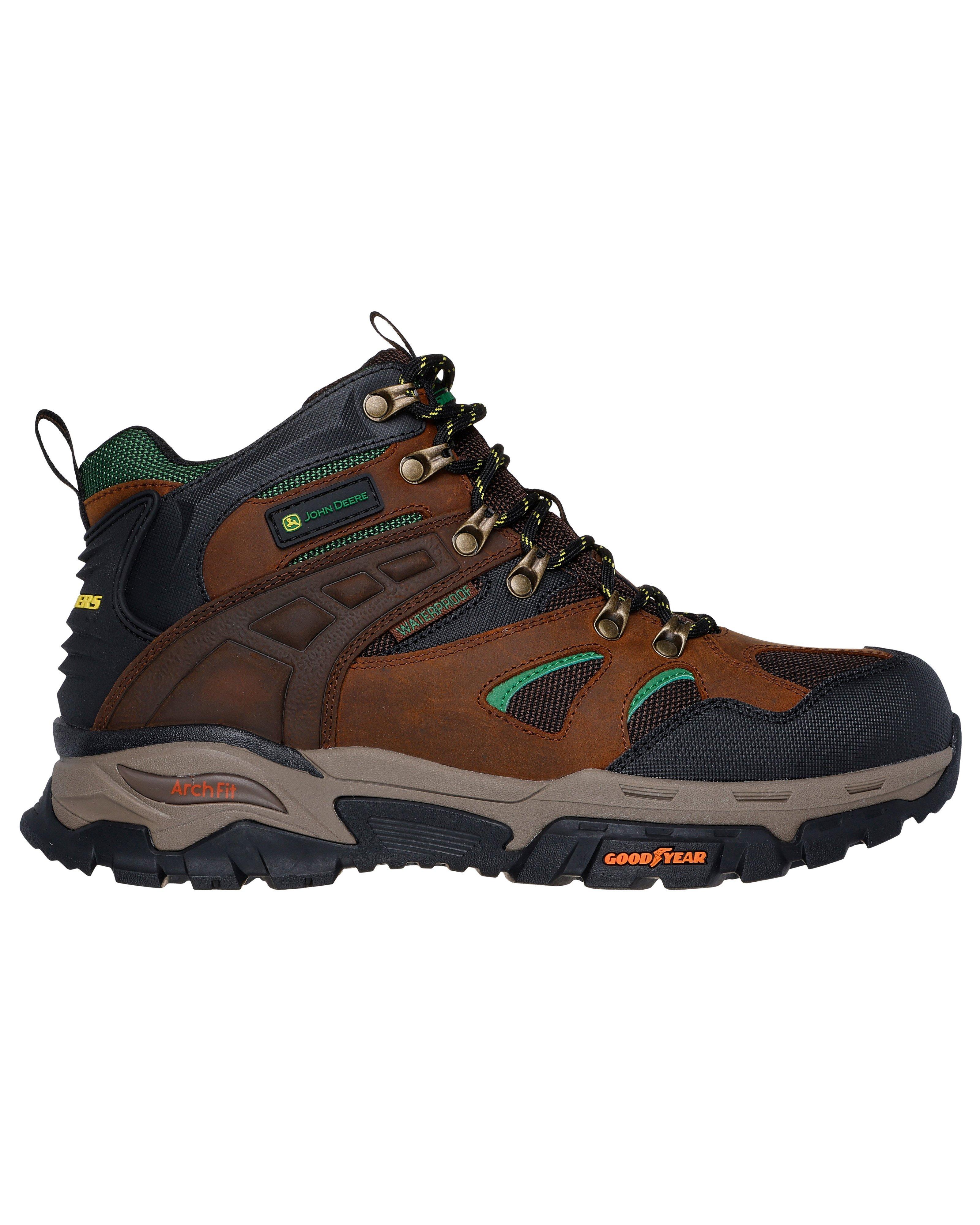 John Deere Men's Arch Fit Tarver Hiking Boots -  Brown