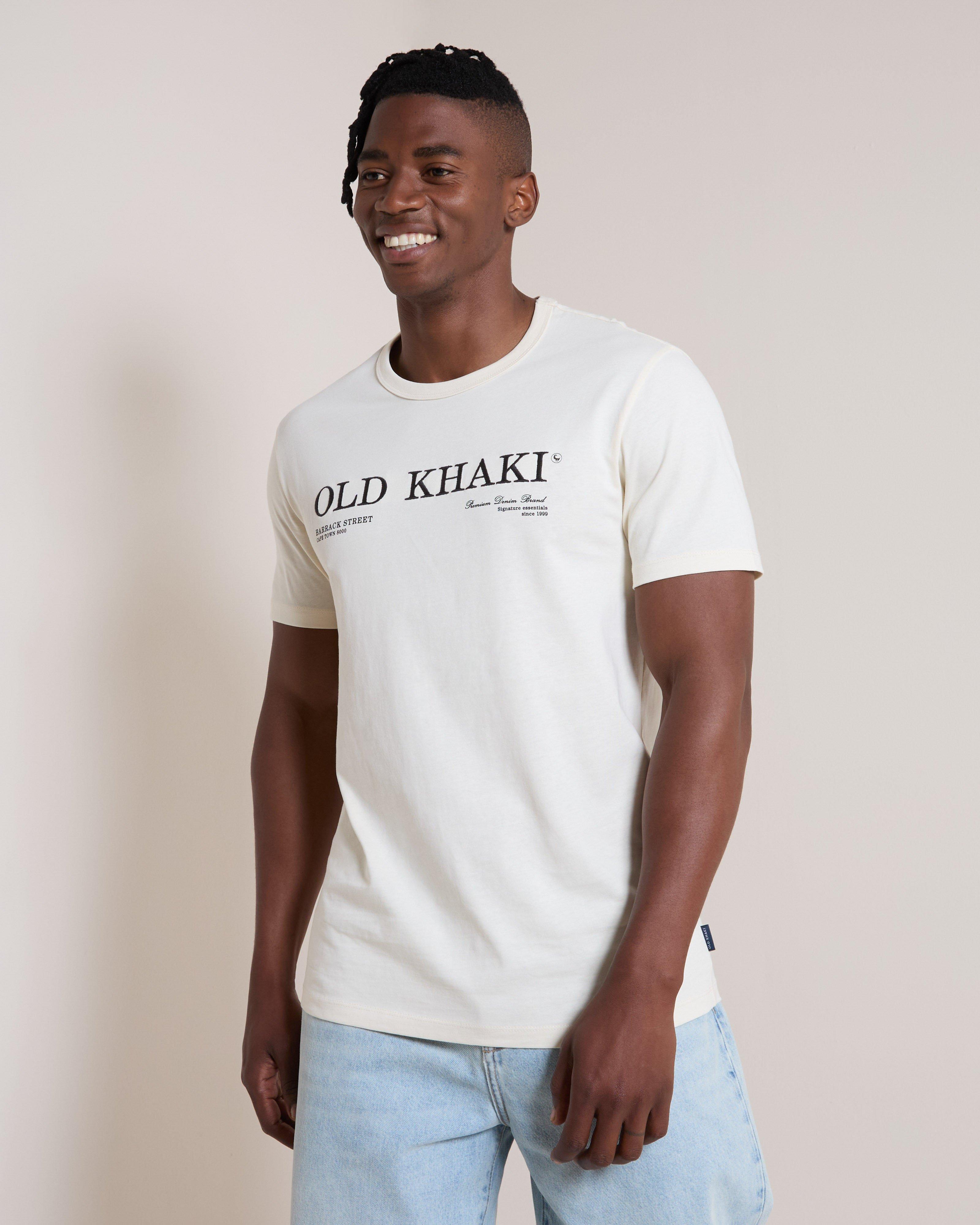 Men's Trent Embroidery T-Shirt | Old Khaki