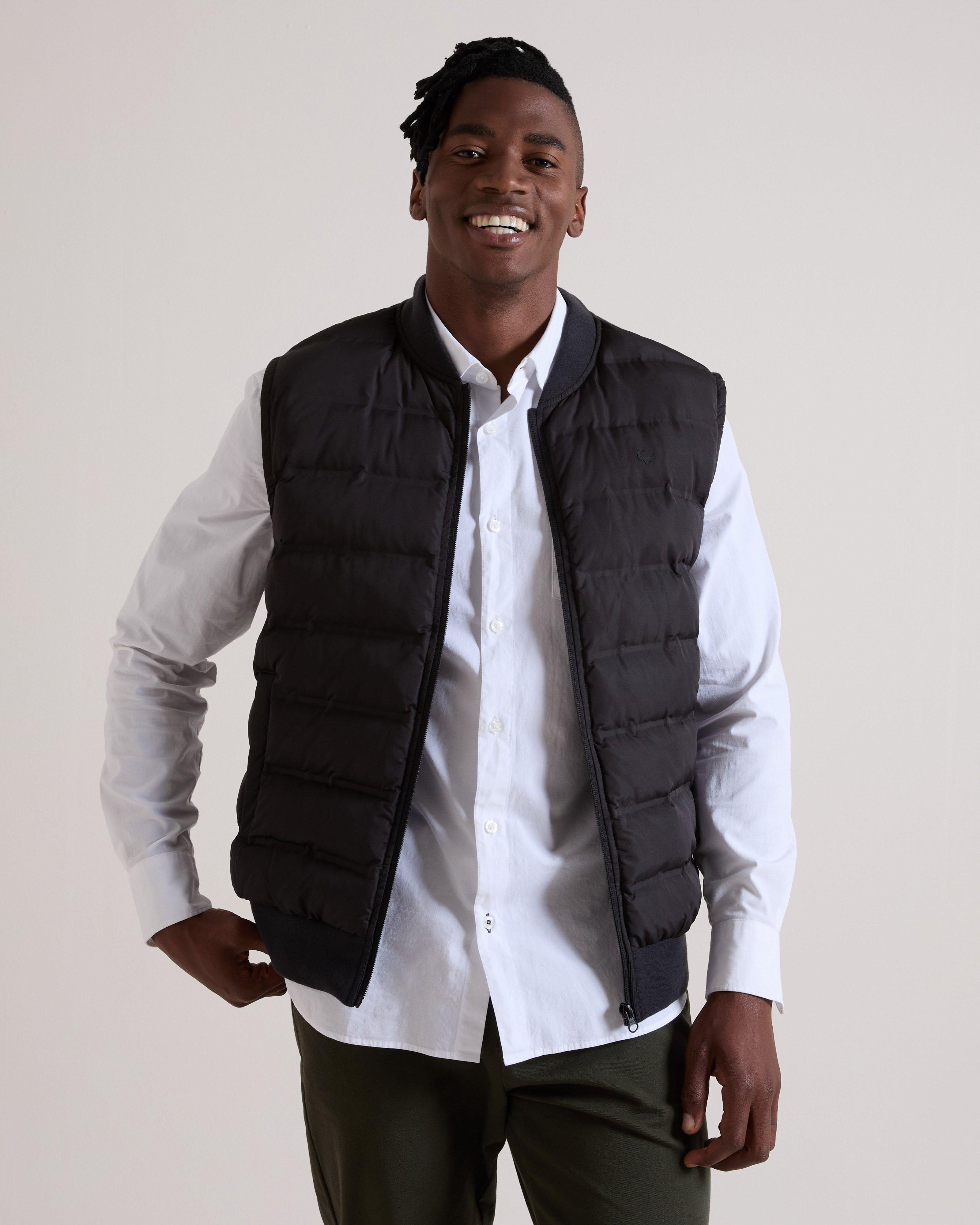 k*y様 Back Works Universal – Gilet Zip Check Deca Navy Men's (boa)- MARIE gilet double yoke トップス