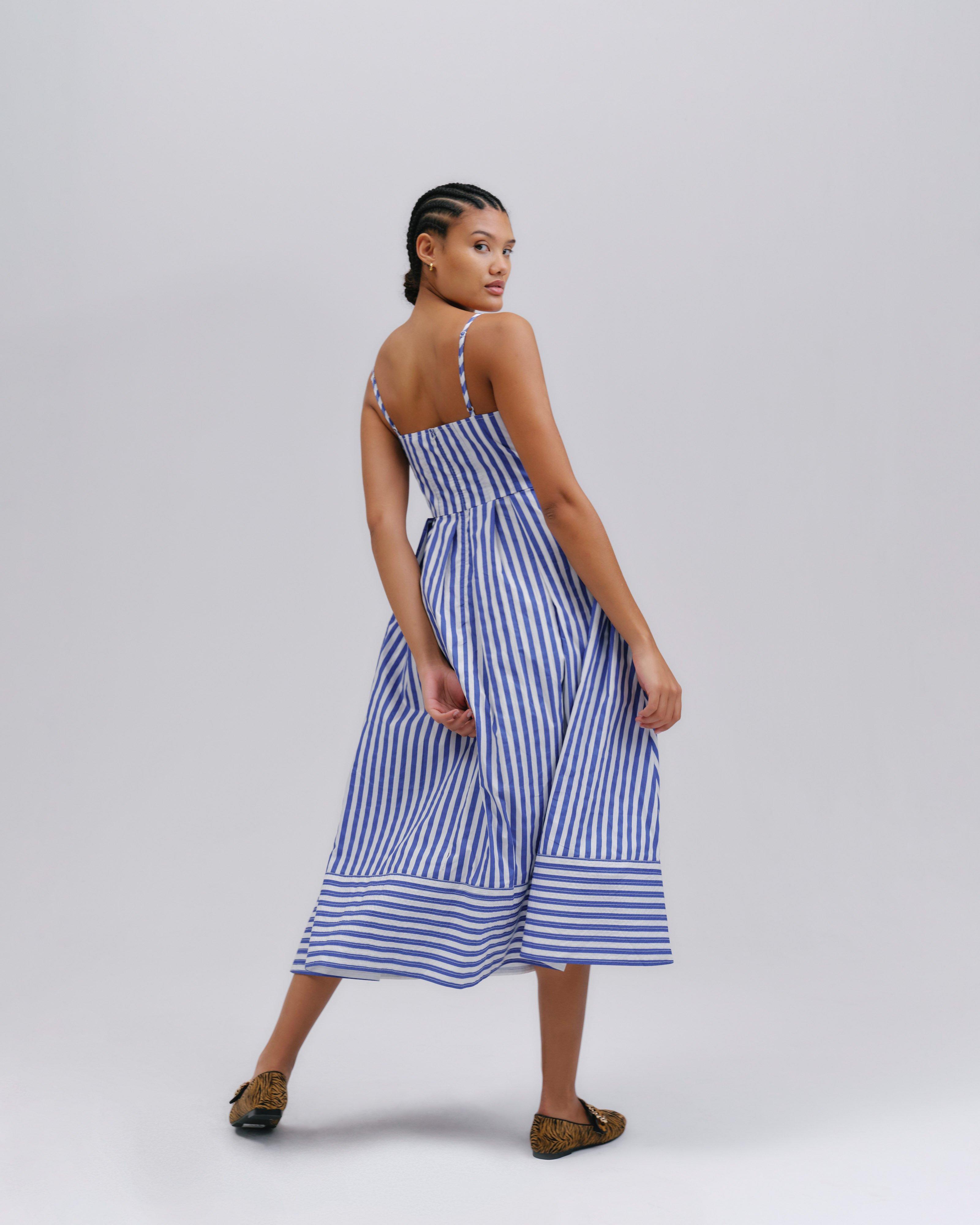 Ambrose Stripe Midi Dress - Poetry Clothing Store