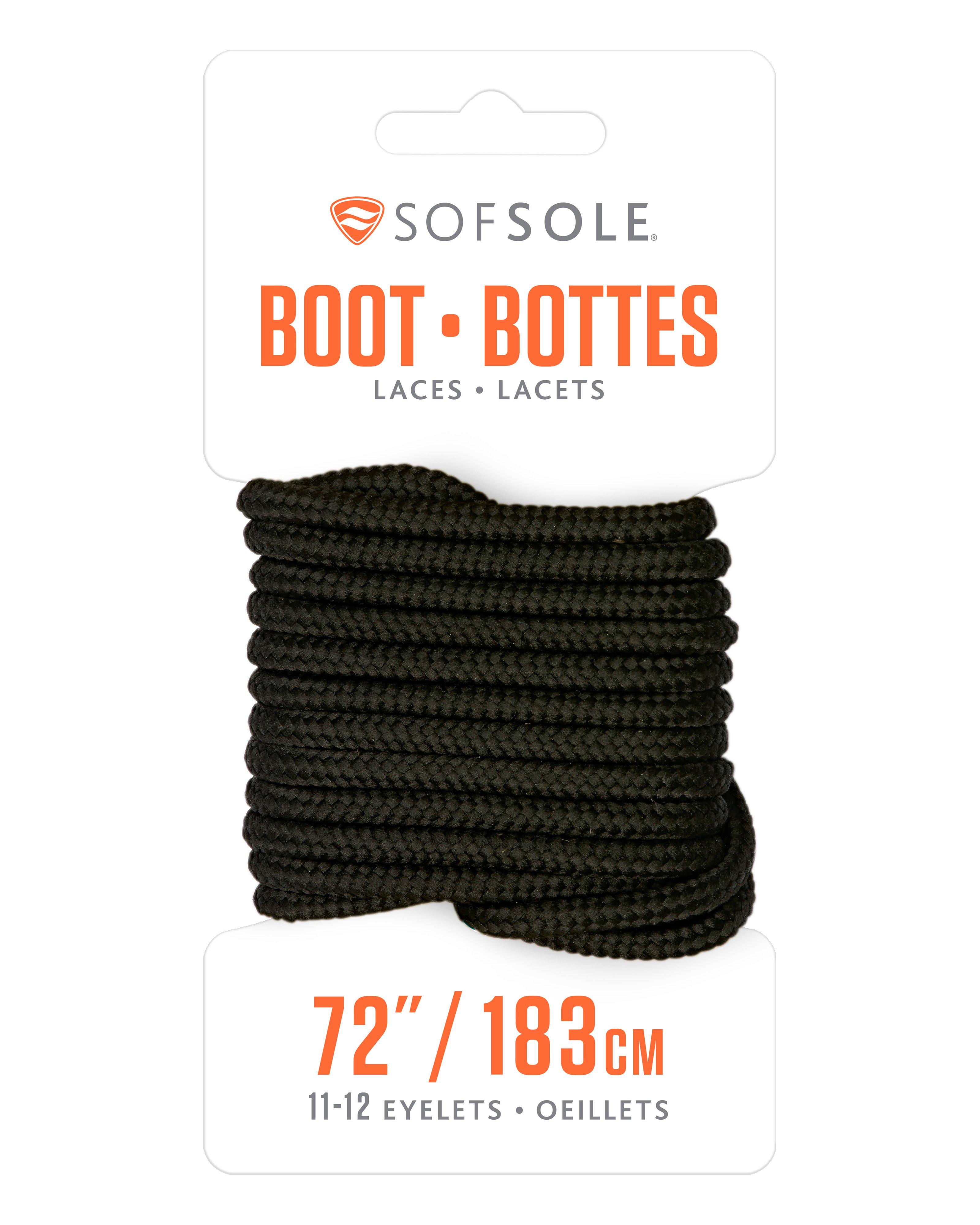 Sof Sole 183cm Boot Laces -  Black