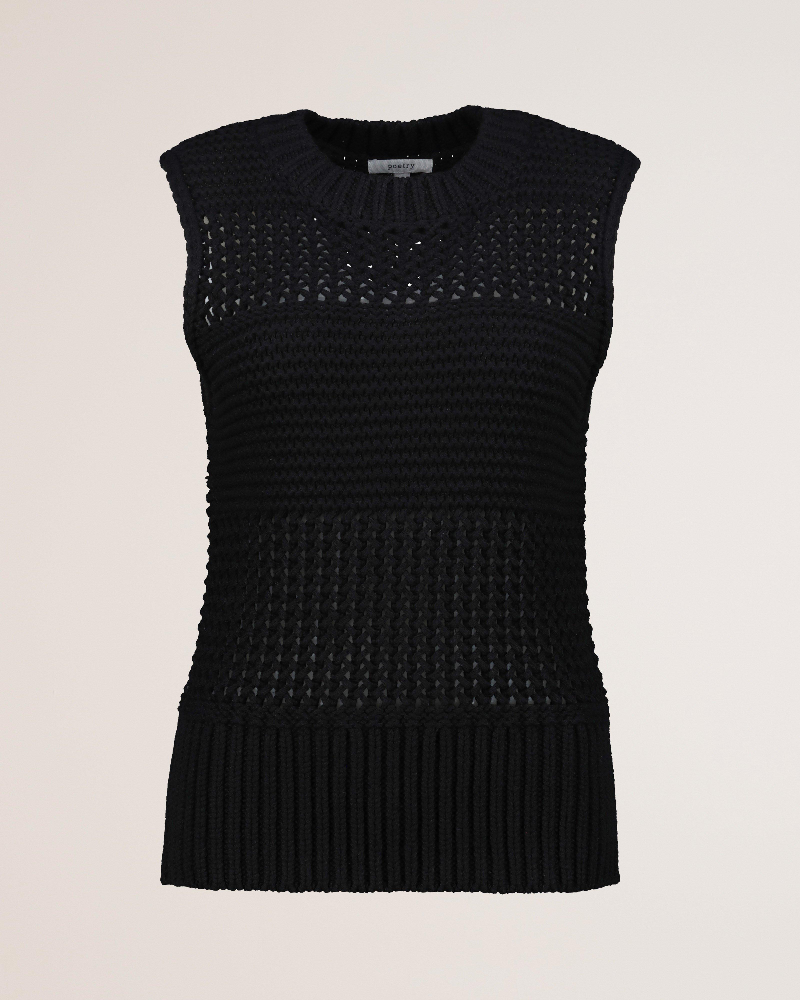 Zenith Open Knit Vest - Poetry Clothing Store