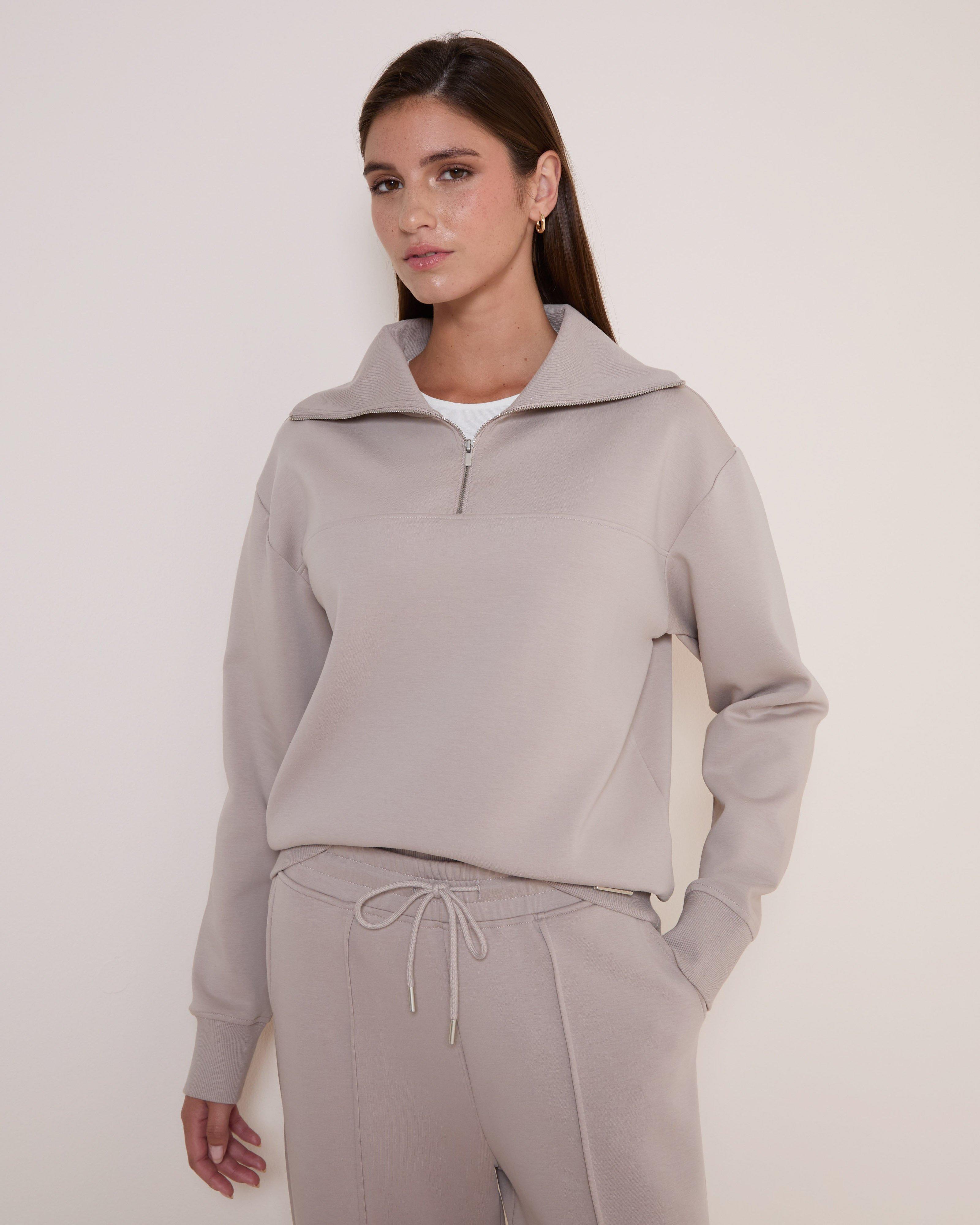 トレーナー/スウェット the virgins quilt zip cropped seeat Nike Sportswear Phoenix Fleece Women's 1/4-Zip Cropped Sweatshirt