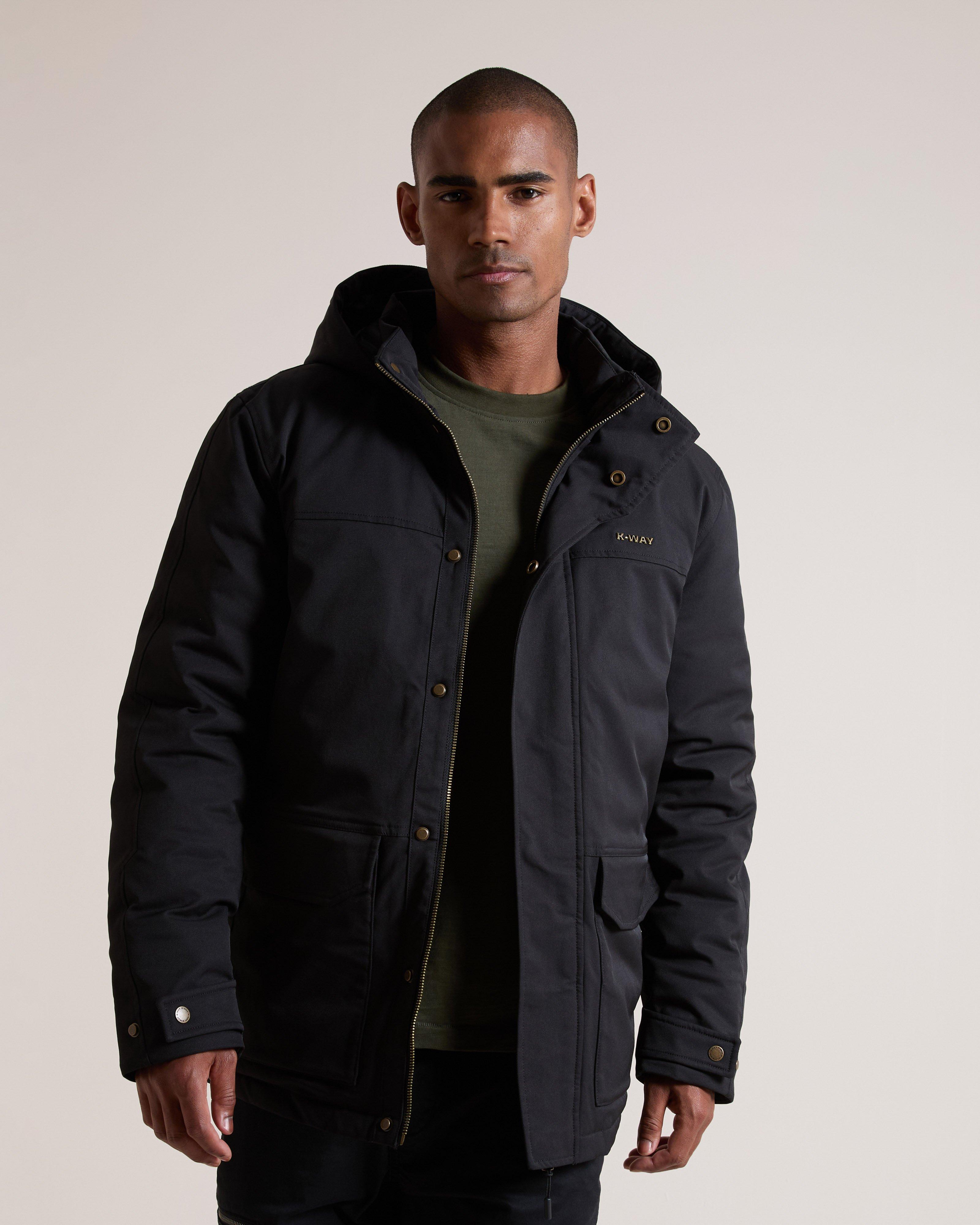 K- WAY Elements Men's Gregory Poly Twill Parker Jacket