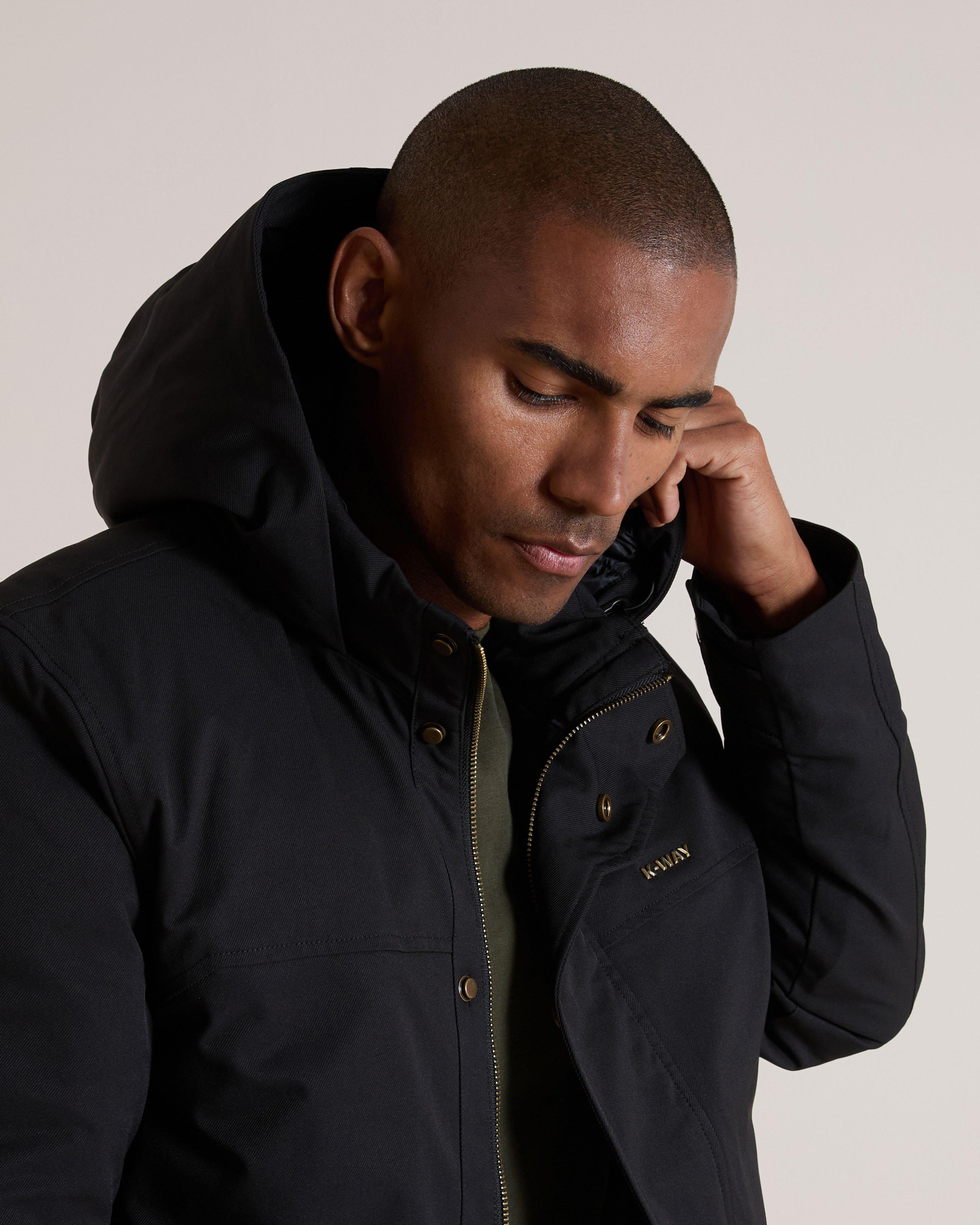 K- WAY Elements Men's Gregory Poly Twill Parker Jacket | Cape