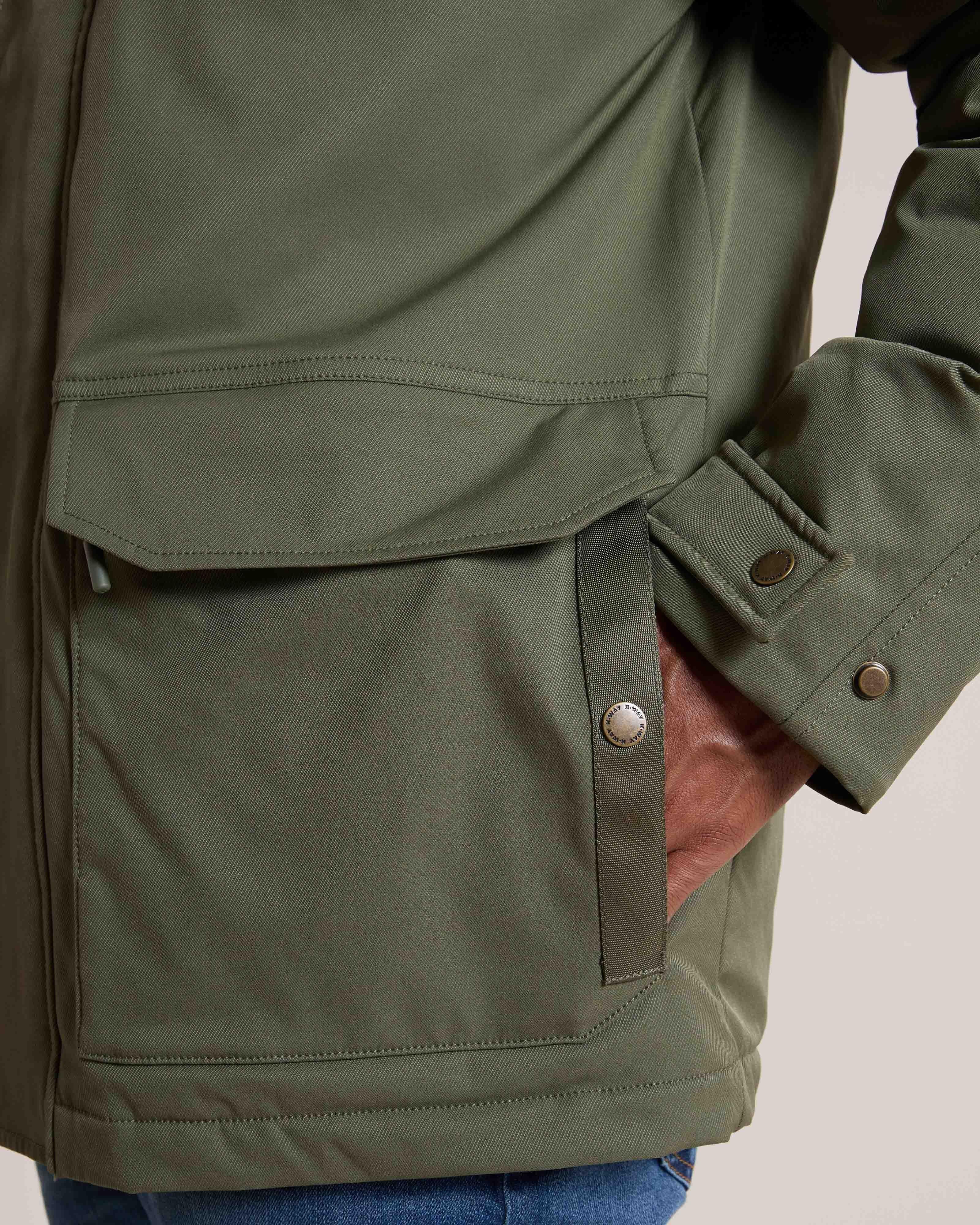 K- WAY Elements Men's Gregory Poly Twill Parker Jacket | Cape