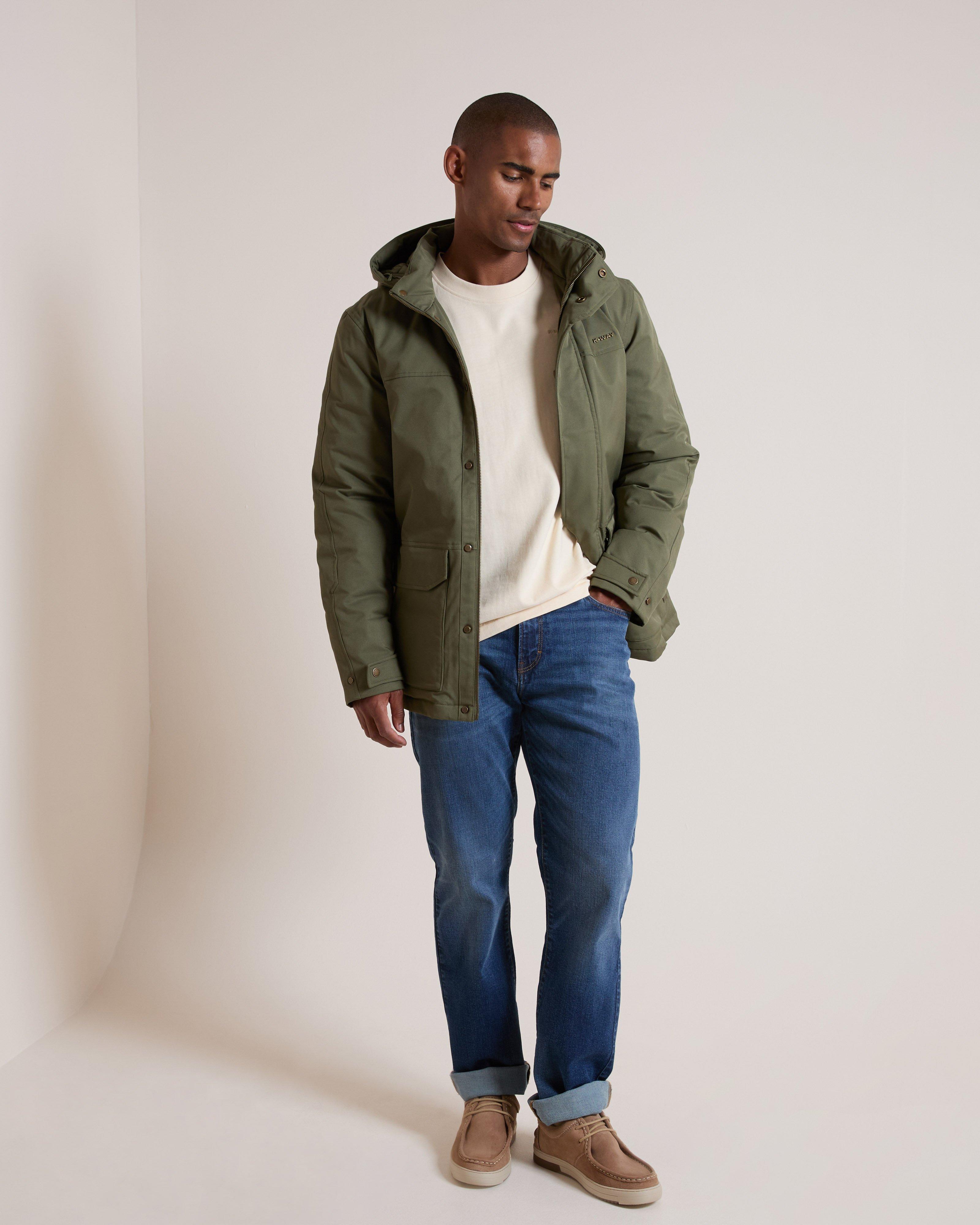 K- WAY Elements Men's Gregory Poly Twill Parker Jacket | Cape