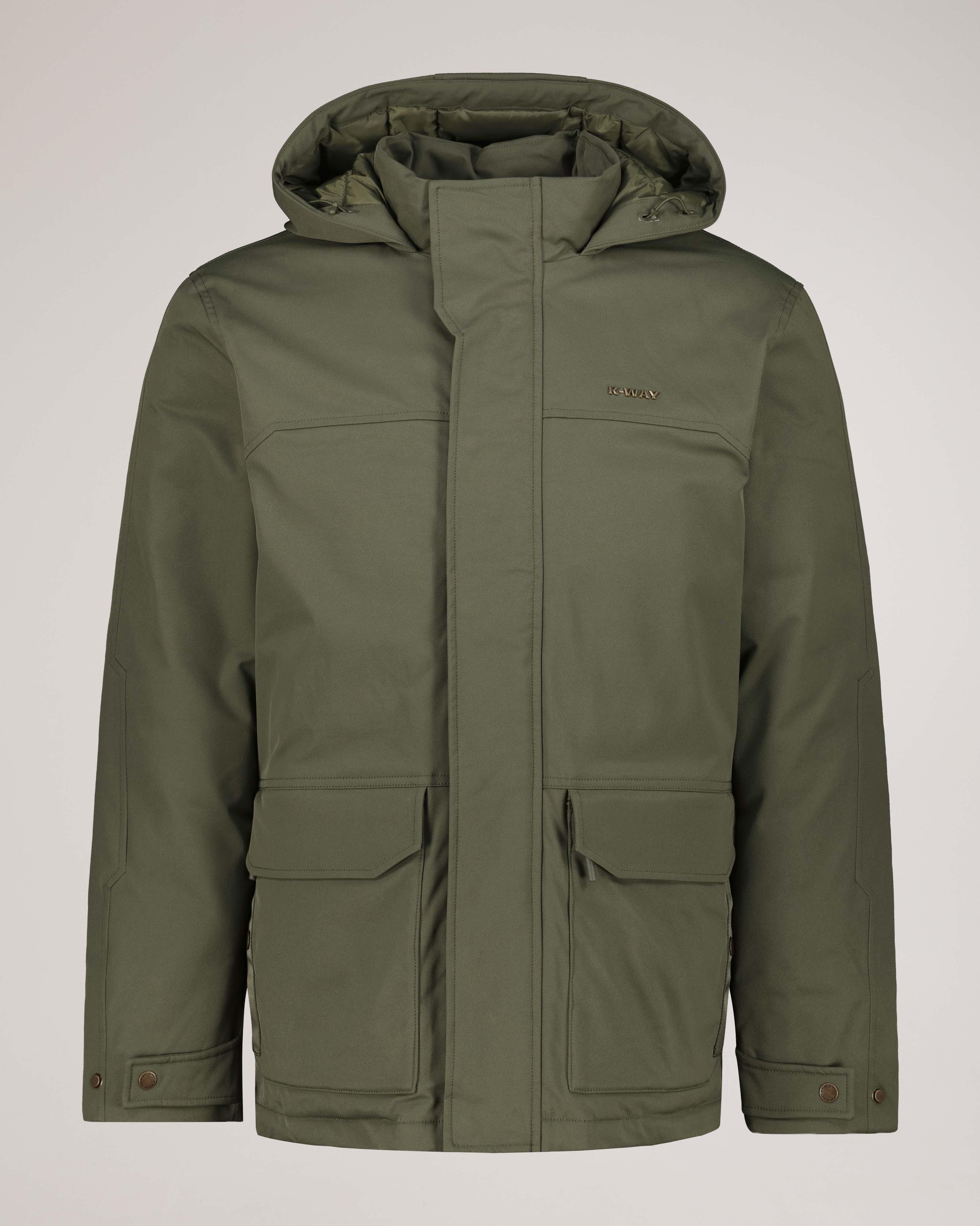 K- WAY Elements Men's Gregory Poly Twill Parker Jacket | Cape