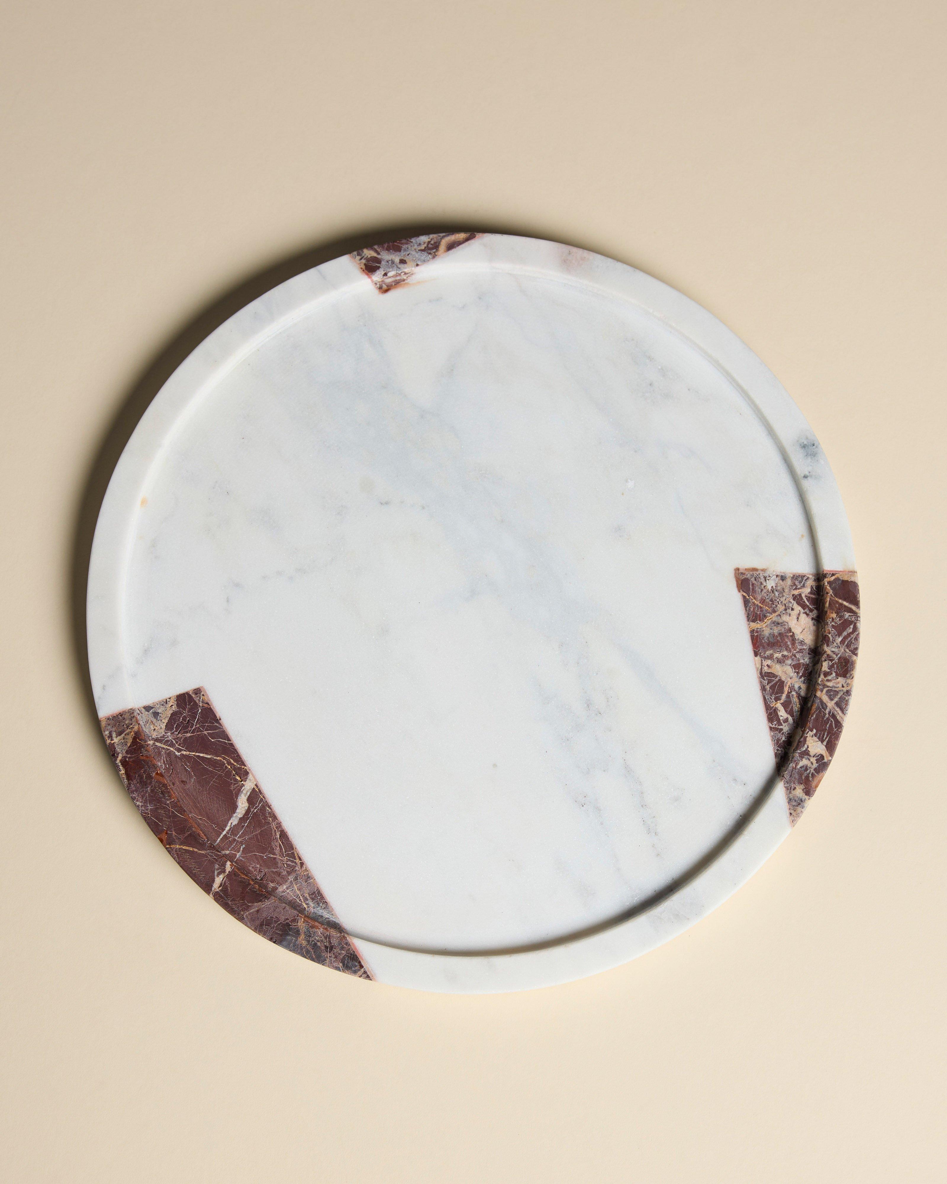  Paula Mixed Marble Tray -  Pink