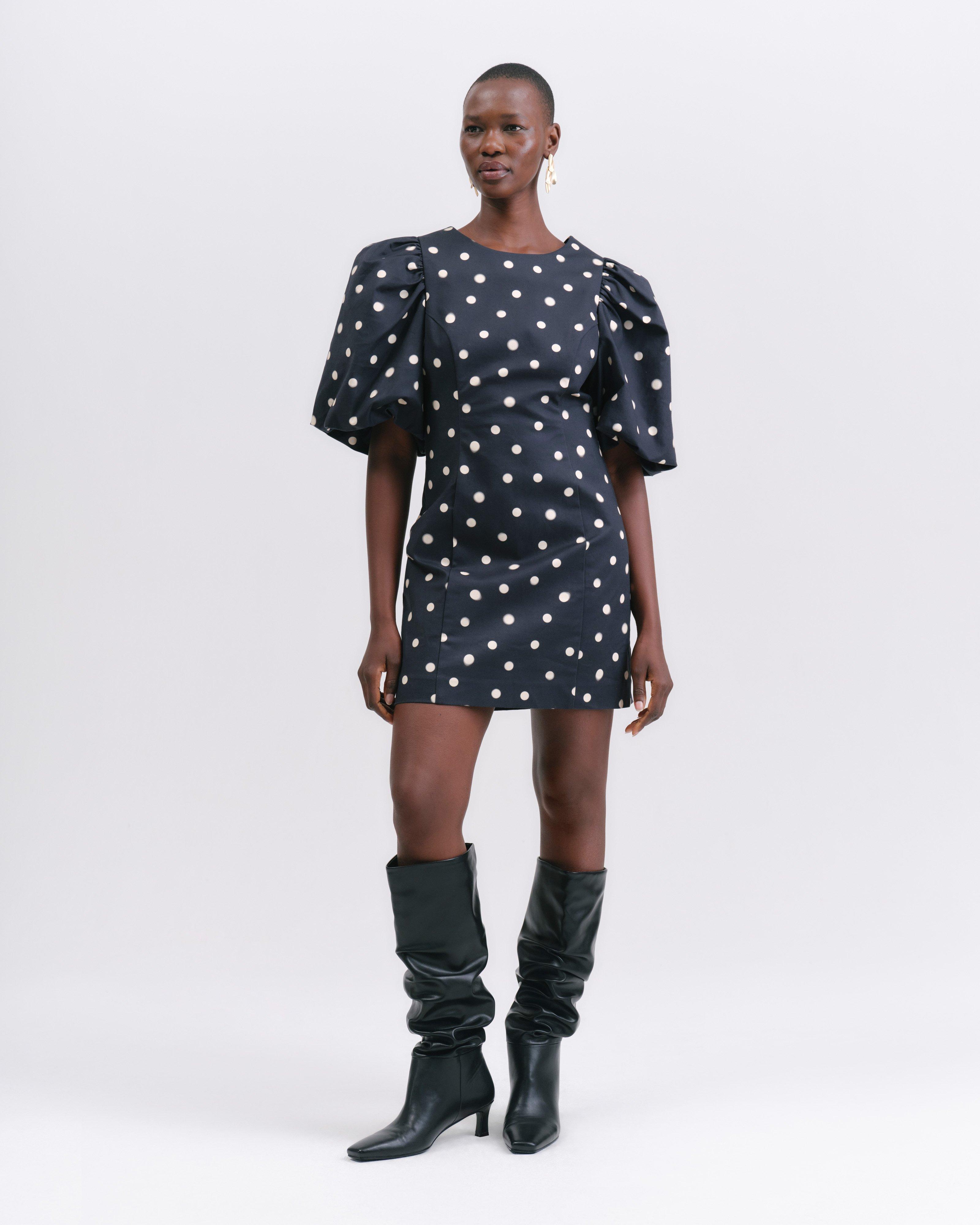 Jessie Printed Puff Sleeve Mini Dress - Poetry Clothing Store