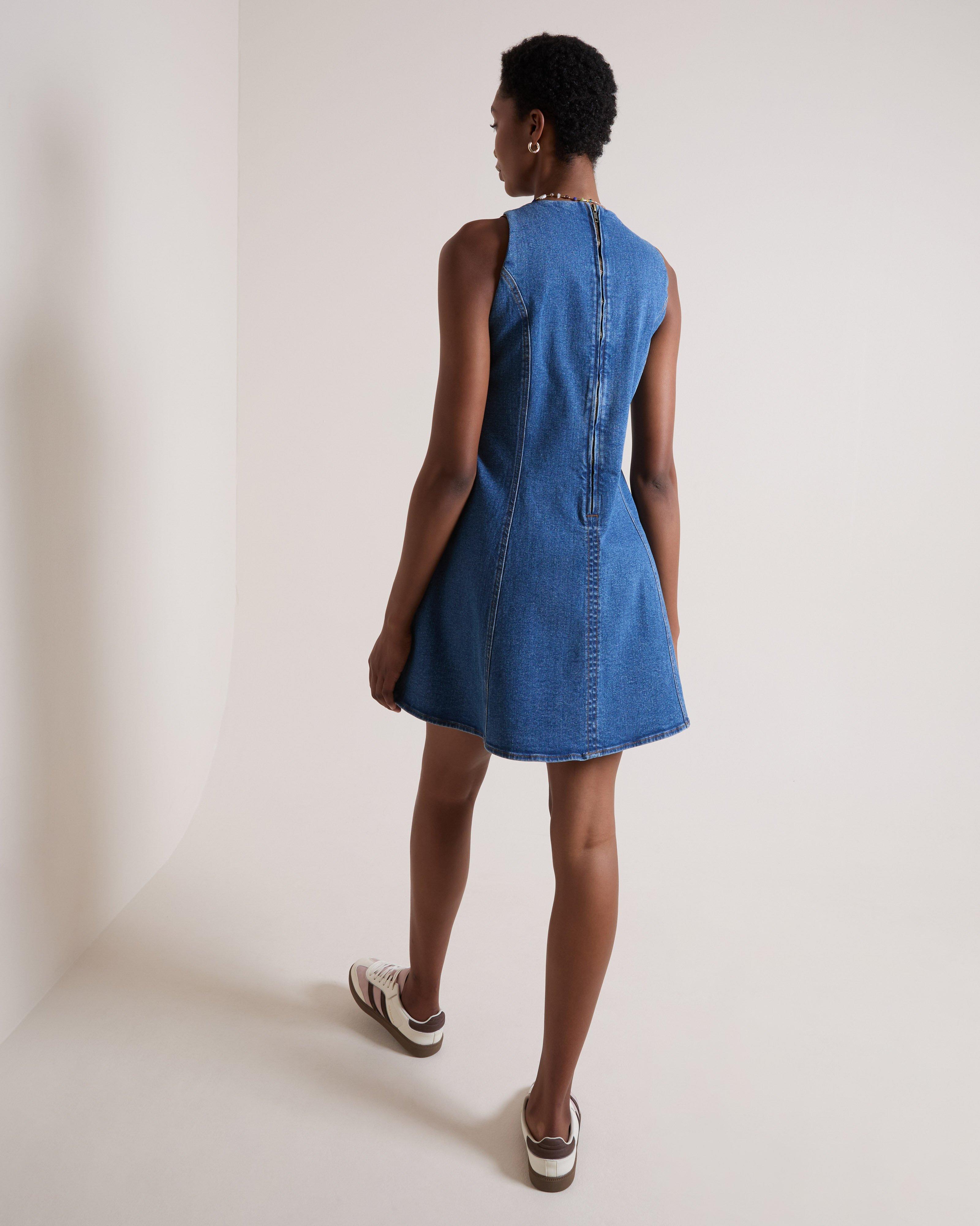 Women's Dessa Denim Mini Dress | Old Khaki